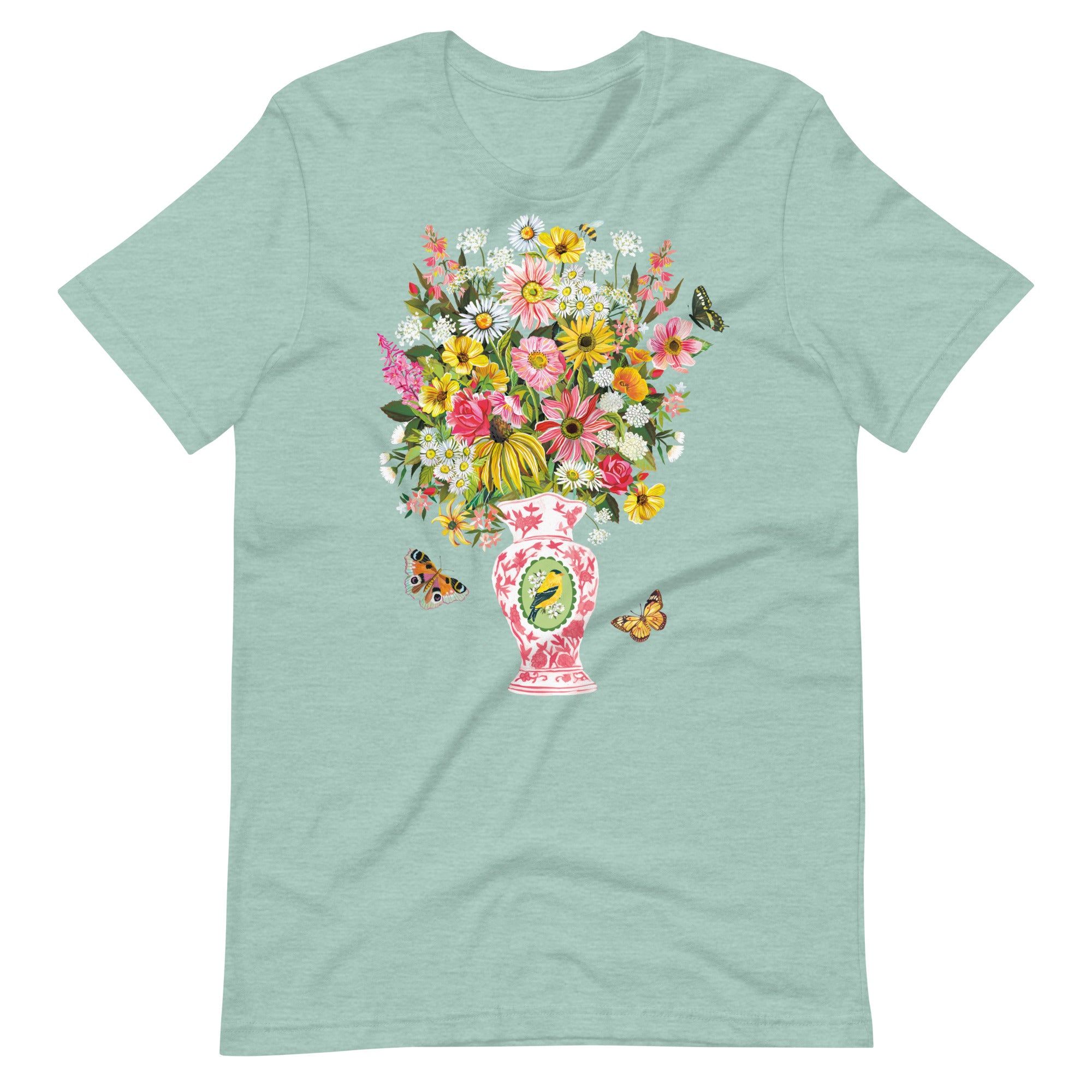 Bouquet T-shirt Heather Prism Dusty Blue