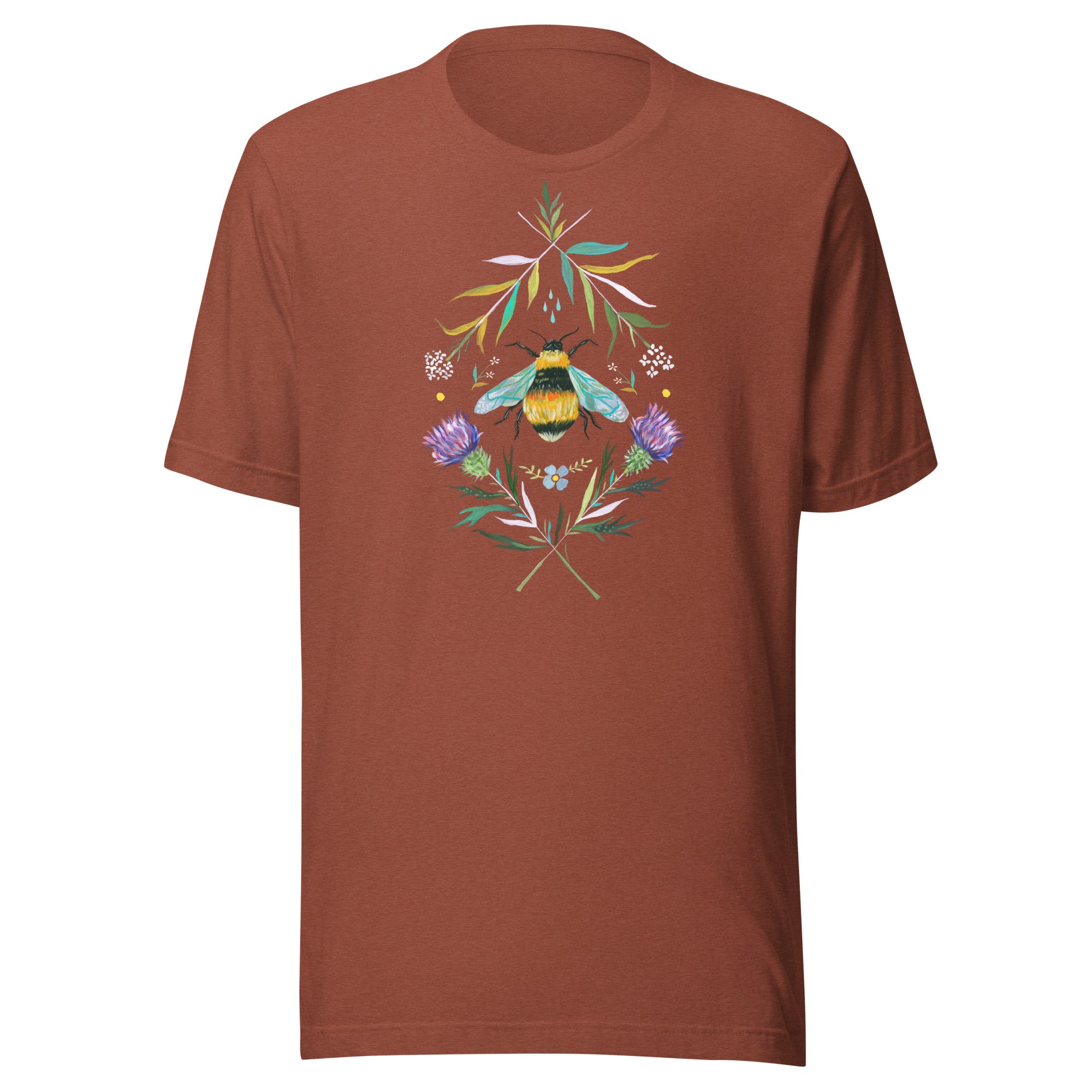 Bee Unisex T-Shirt Heather Clay