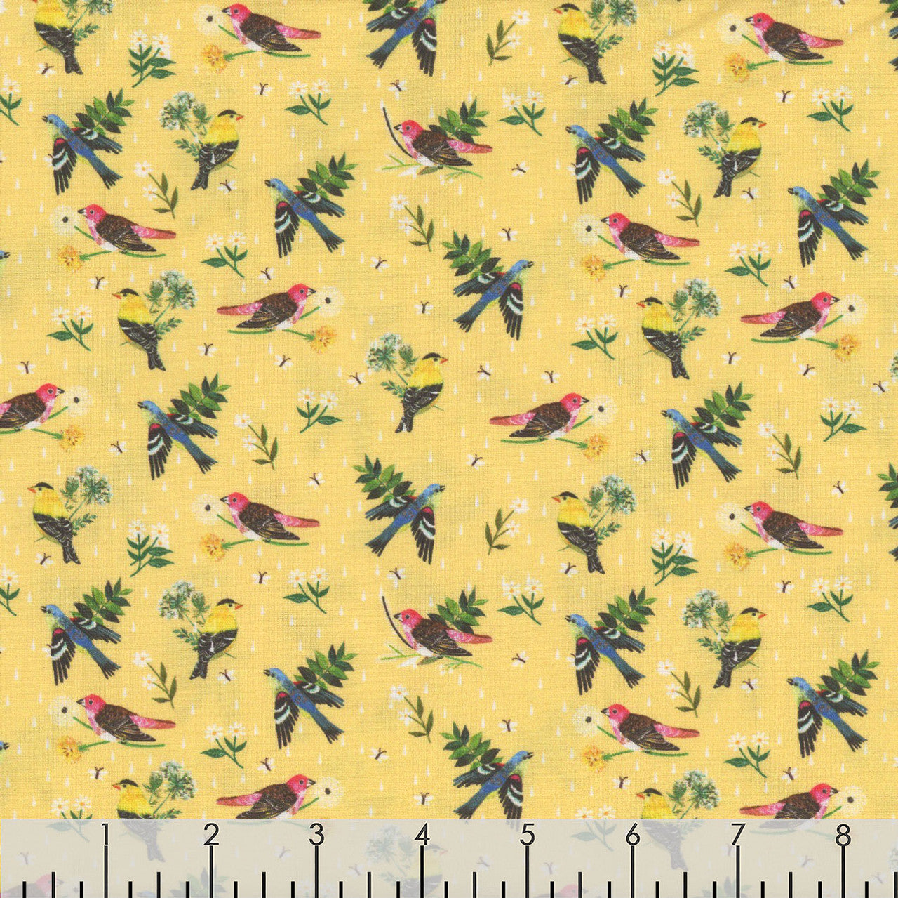 Morning Birdsong Lt Honey Fabric