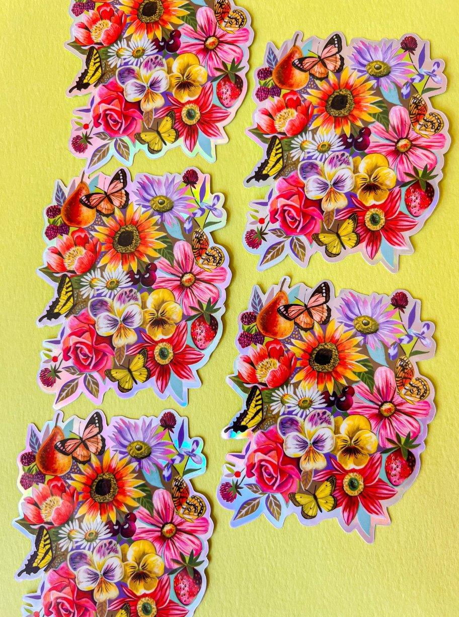 Holographic Bouquet Sticker