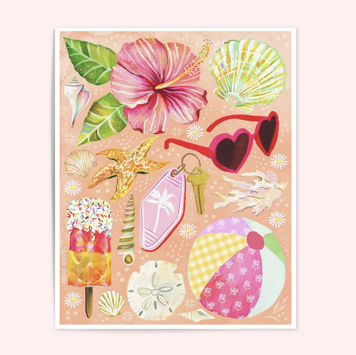 Beach Day Art Print