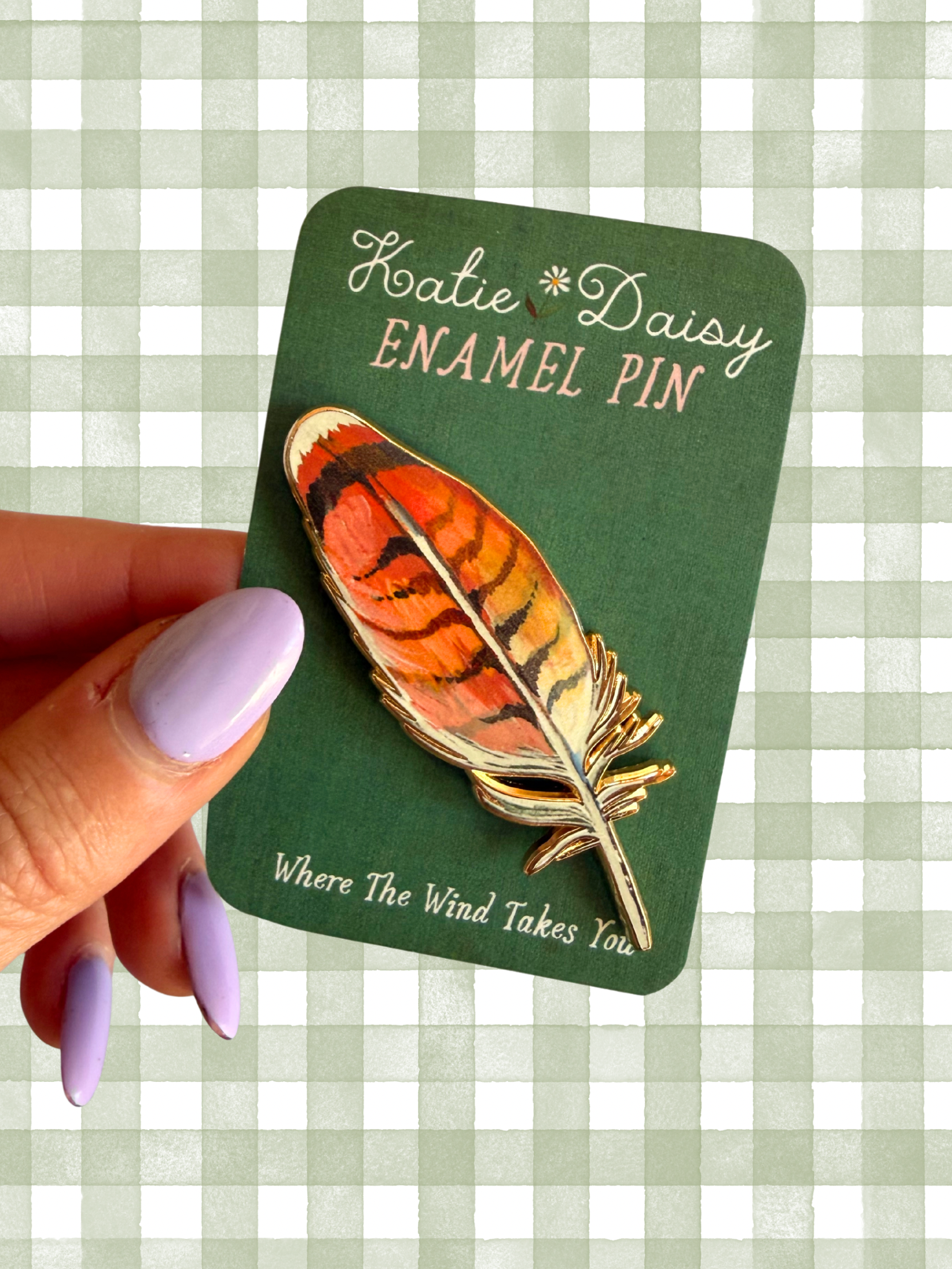 Feather Enamel Pin