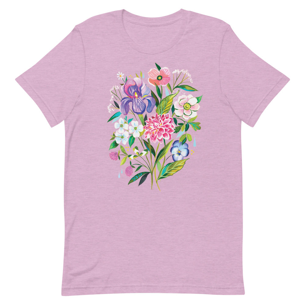 Iris Bouquet T-Shirt Heather Prism Lilac