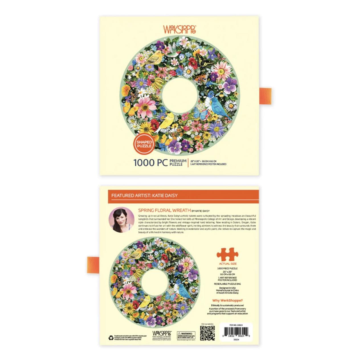 Spring Floral Wreath 1000-Piece Puzzle