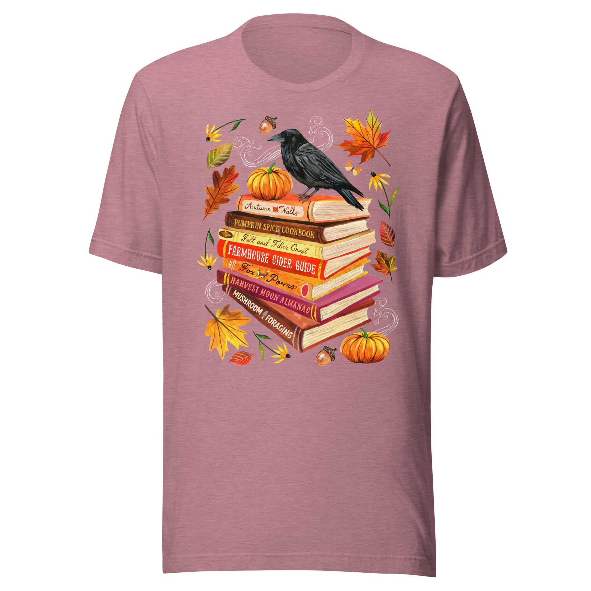 Autumn Library T-Shirt Heather Orchid