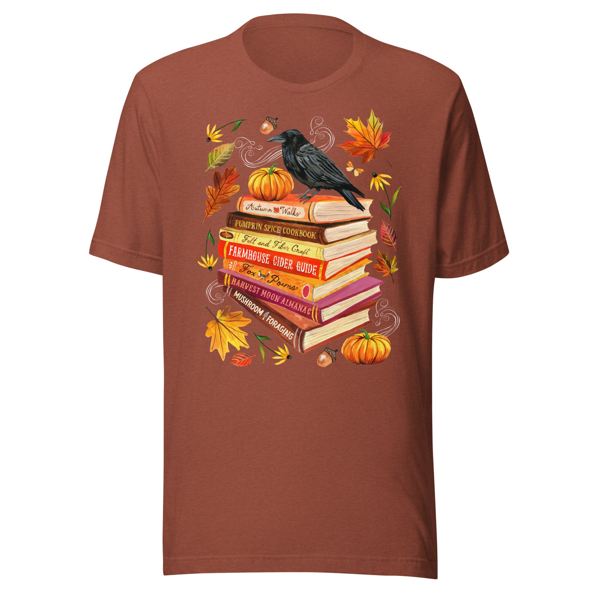 Autumn Library T-Shirt Heather Clay