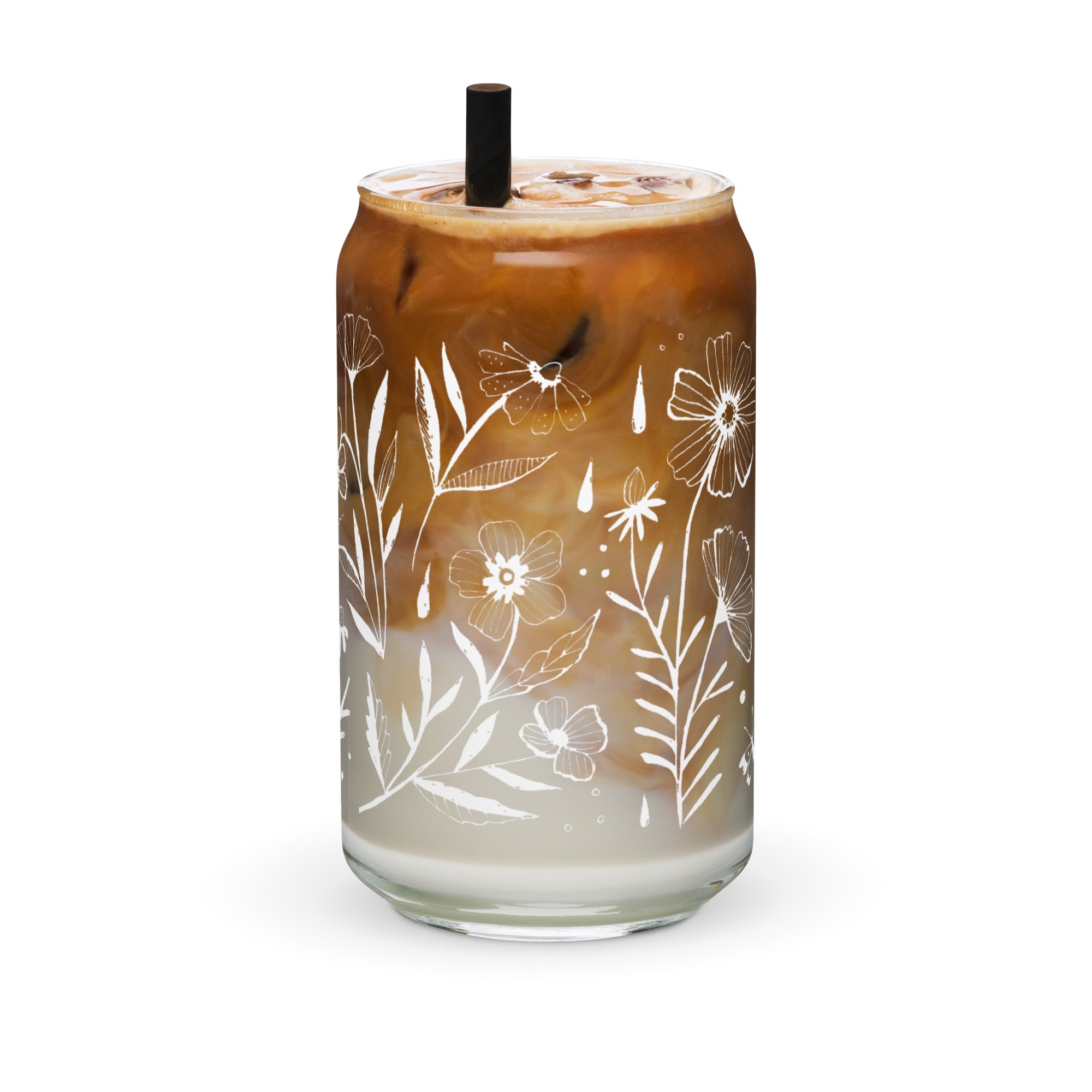 Flowerland Drinking Glass 16 oz
