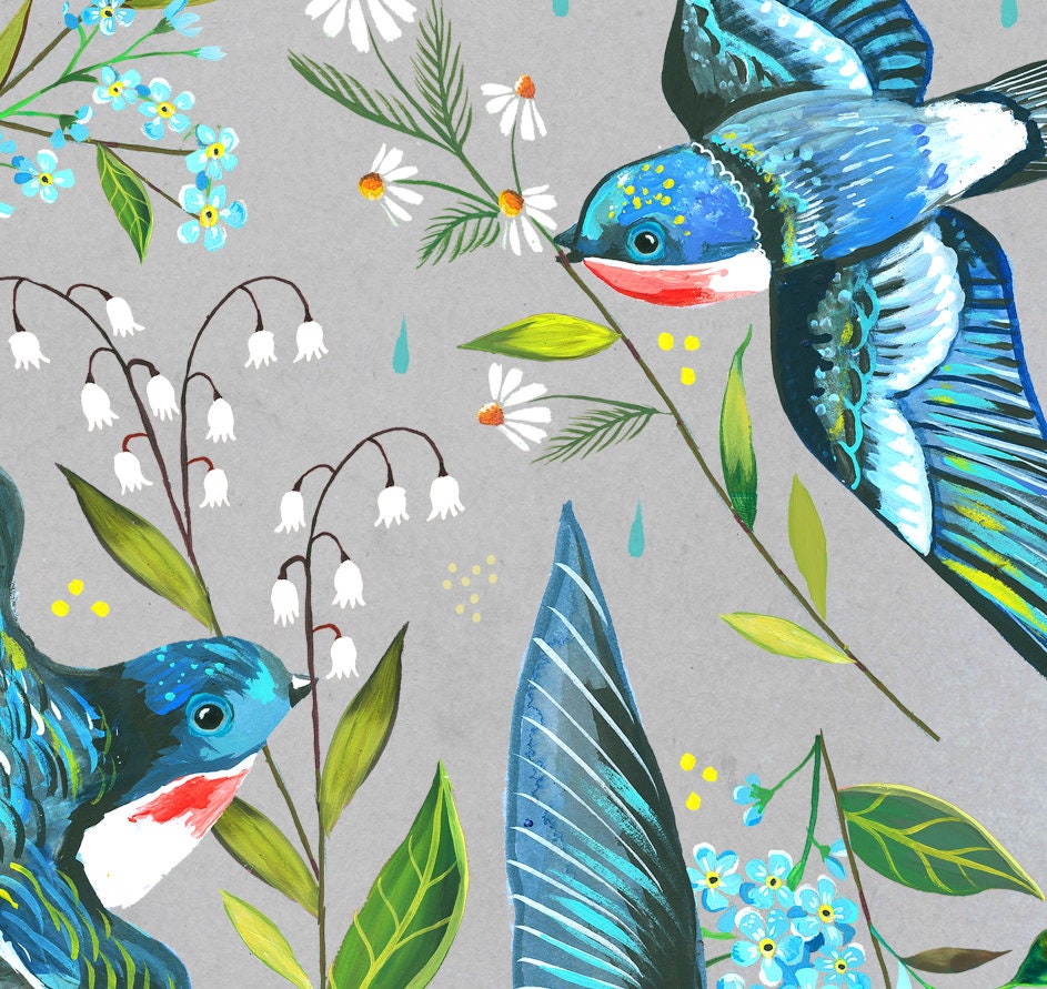 Swallows Art Print