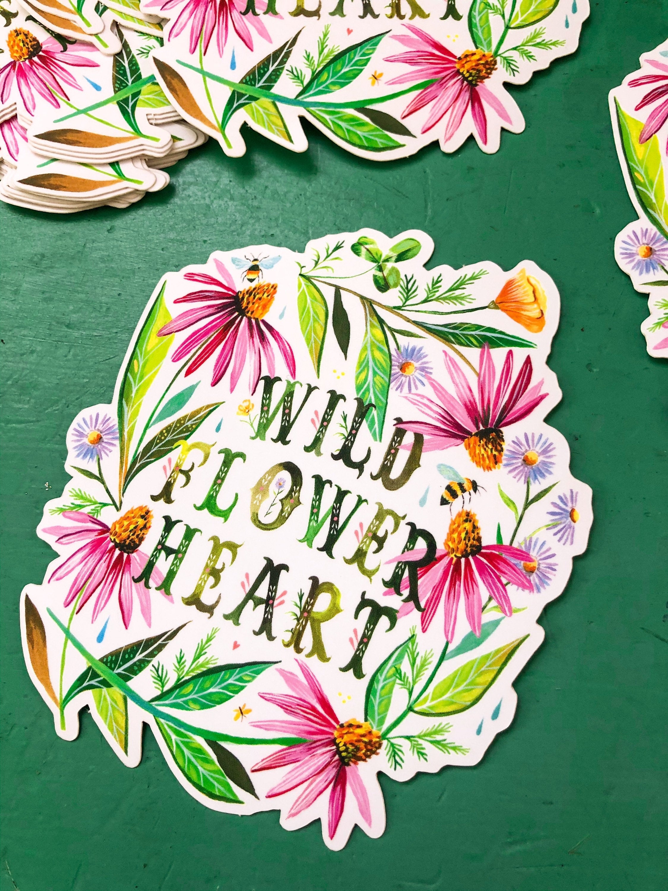 Wildflower Heart - Matte Sticker