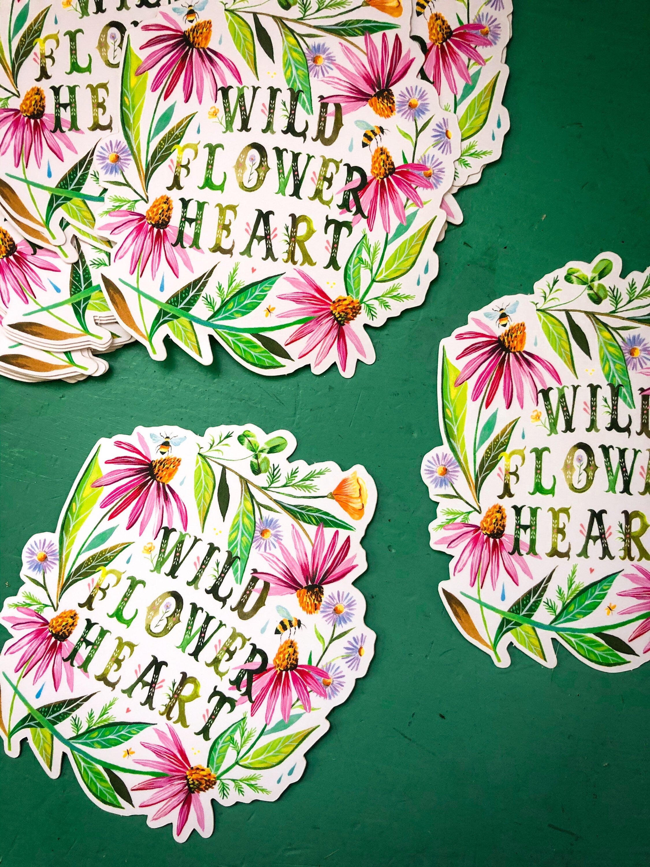 Wildflower Heart - Matte Sticker