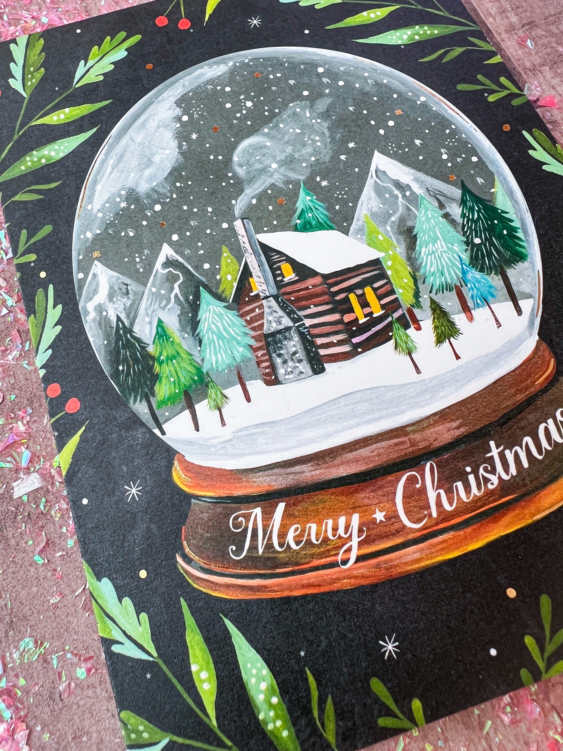 Snow Globe Holiday Card