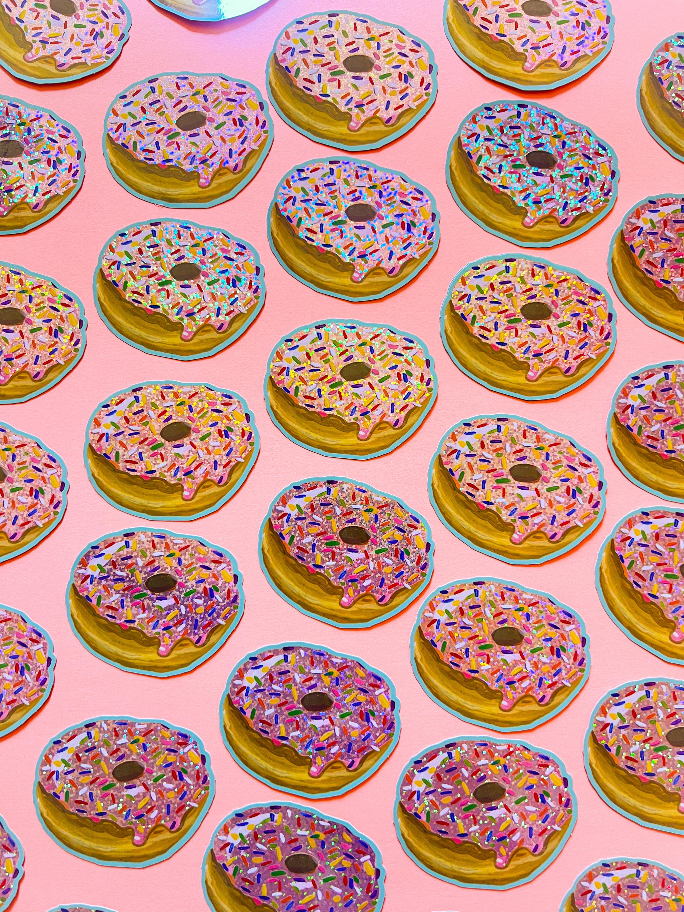 Sprinkle Donut Glitter Sticker