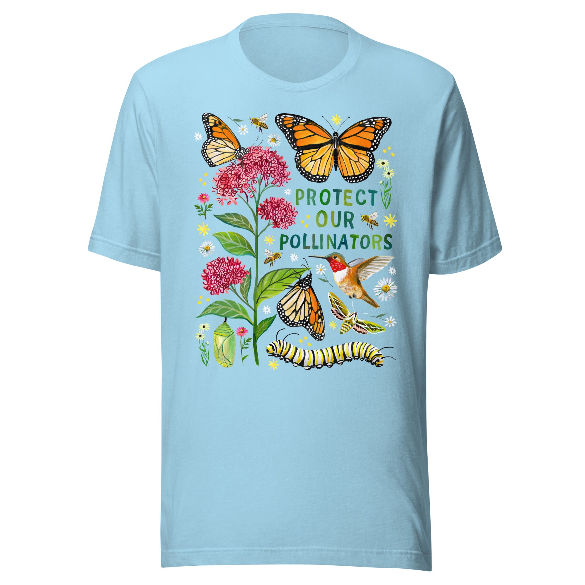 Save Our Pollinators Unisex t-shirt Ocean Blue