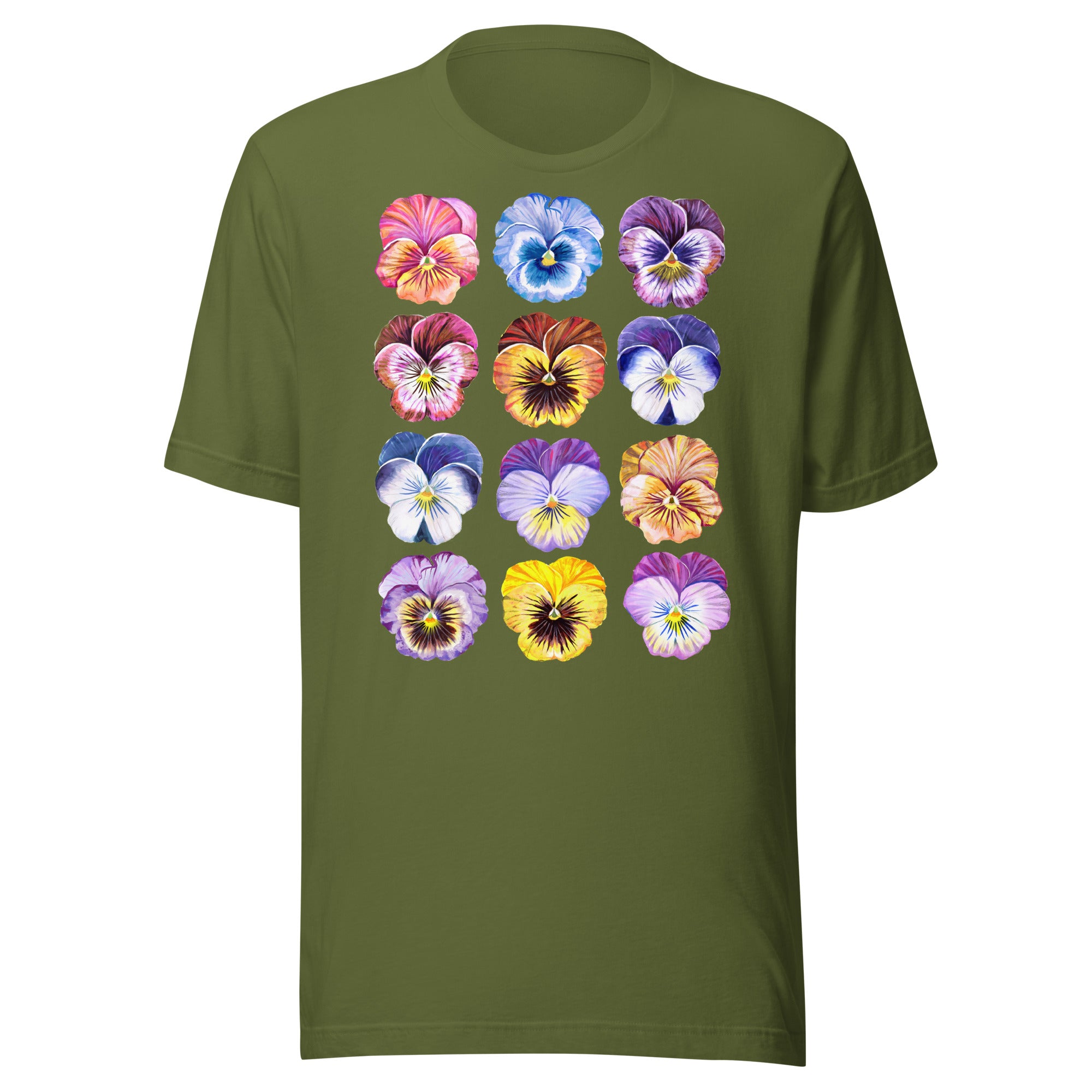 Pansy Unisex t-shirt Olive