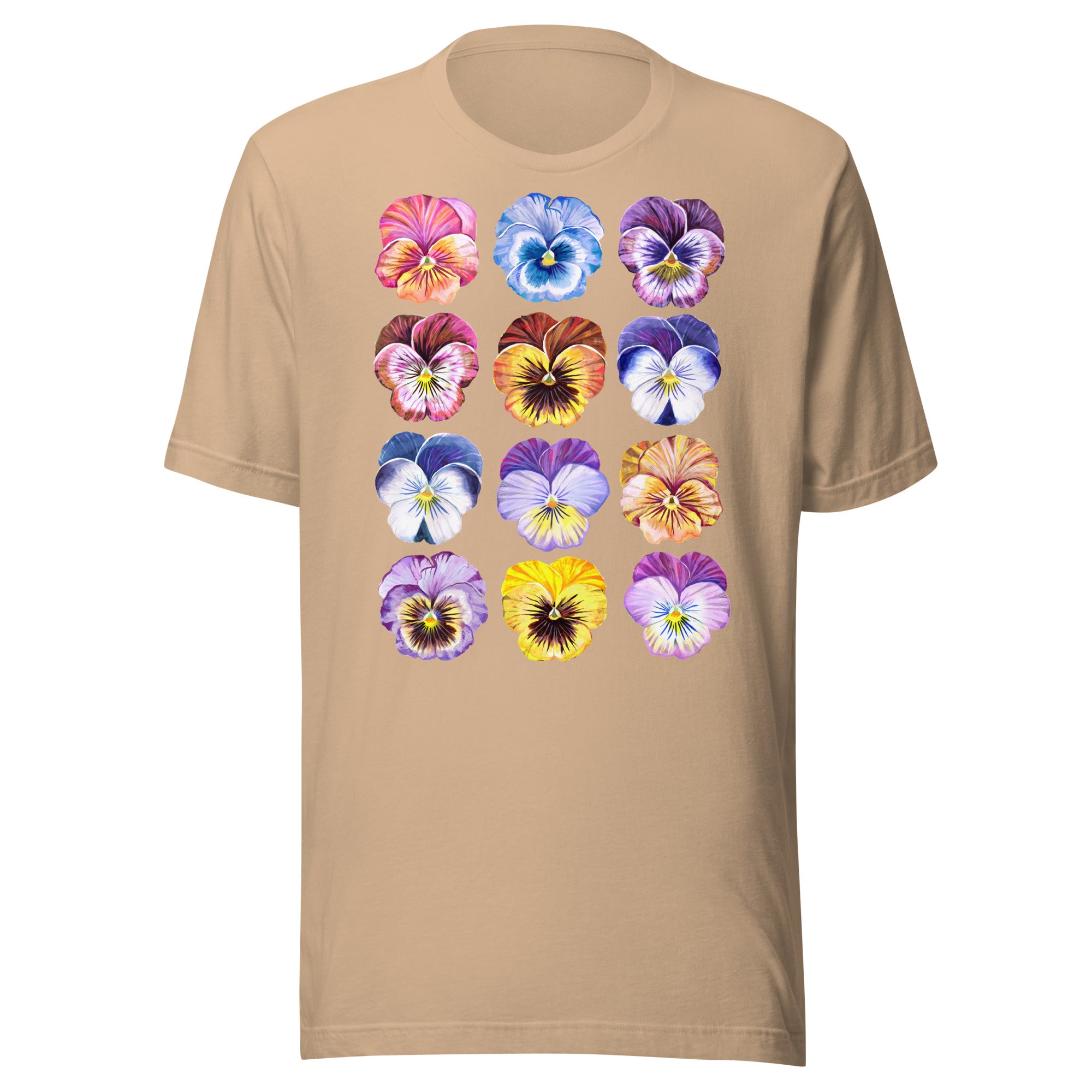 Pansy Unisex t-shirt Tan