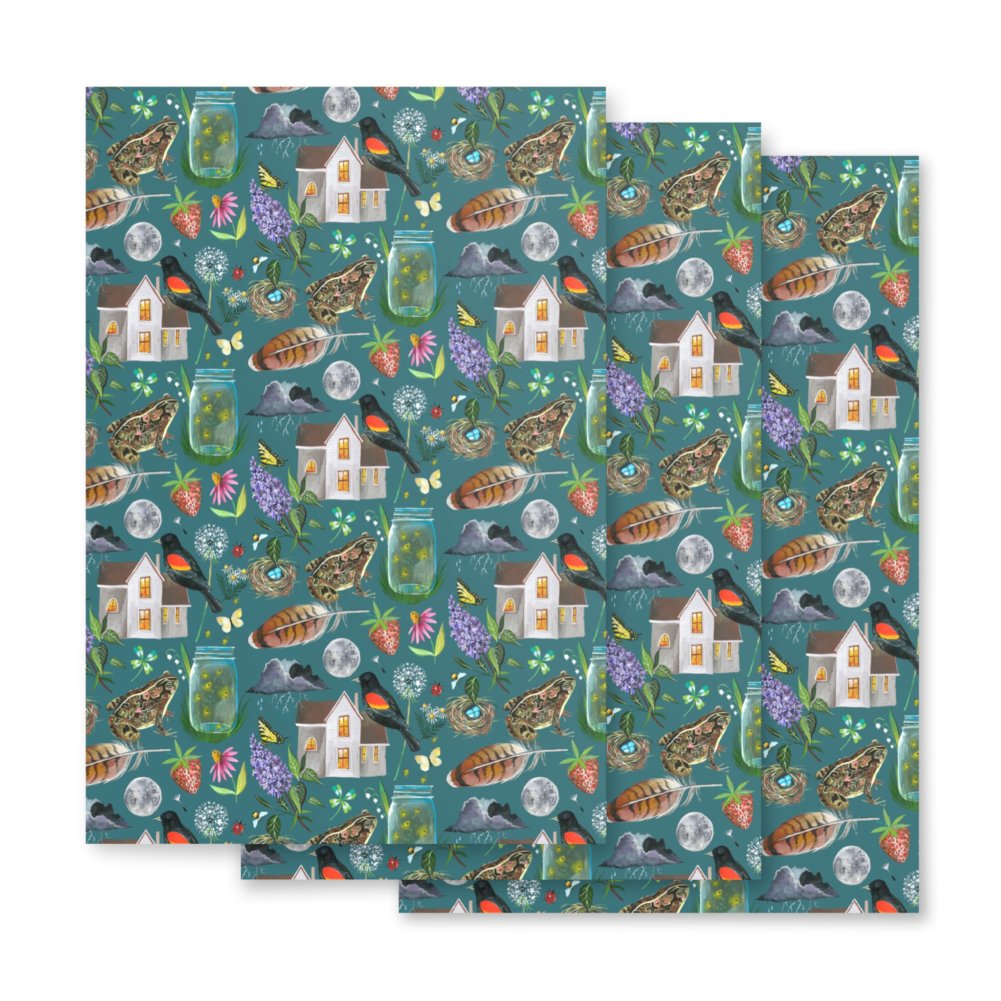 Midwest Summer Wrapping Paper Sheets Default Title