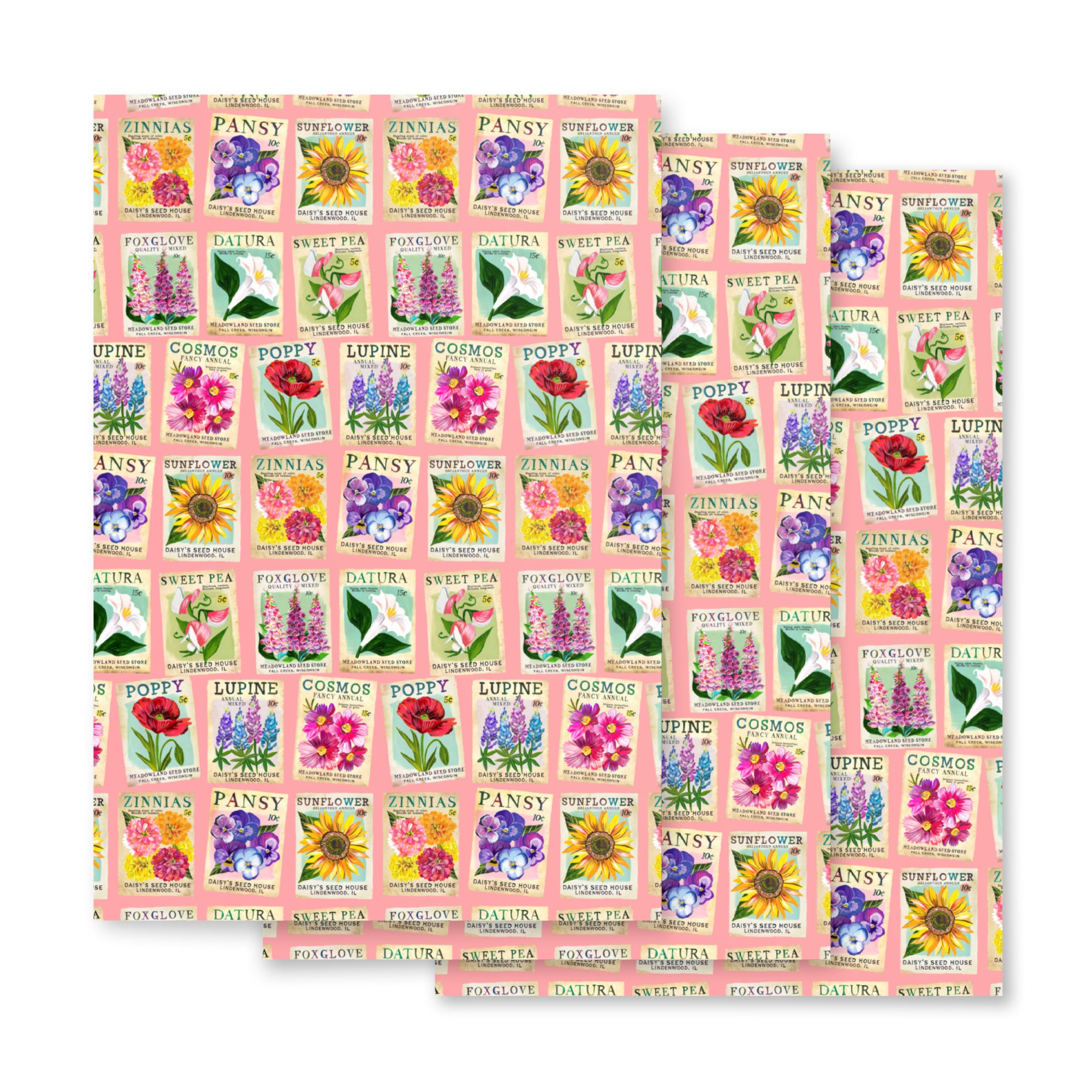 Seed Packets Wrapping Paper Sheets Default Title