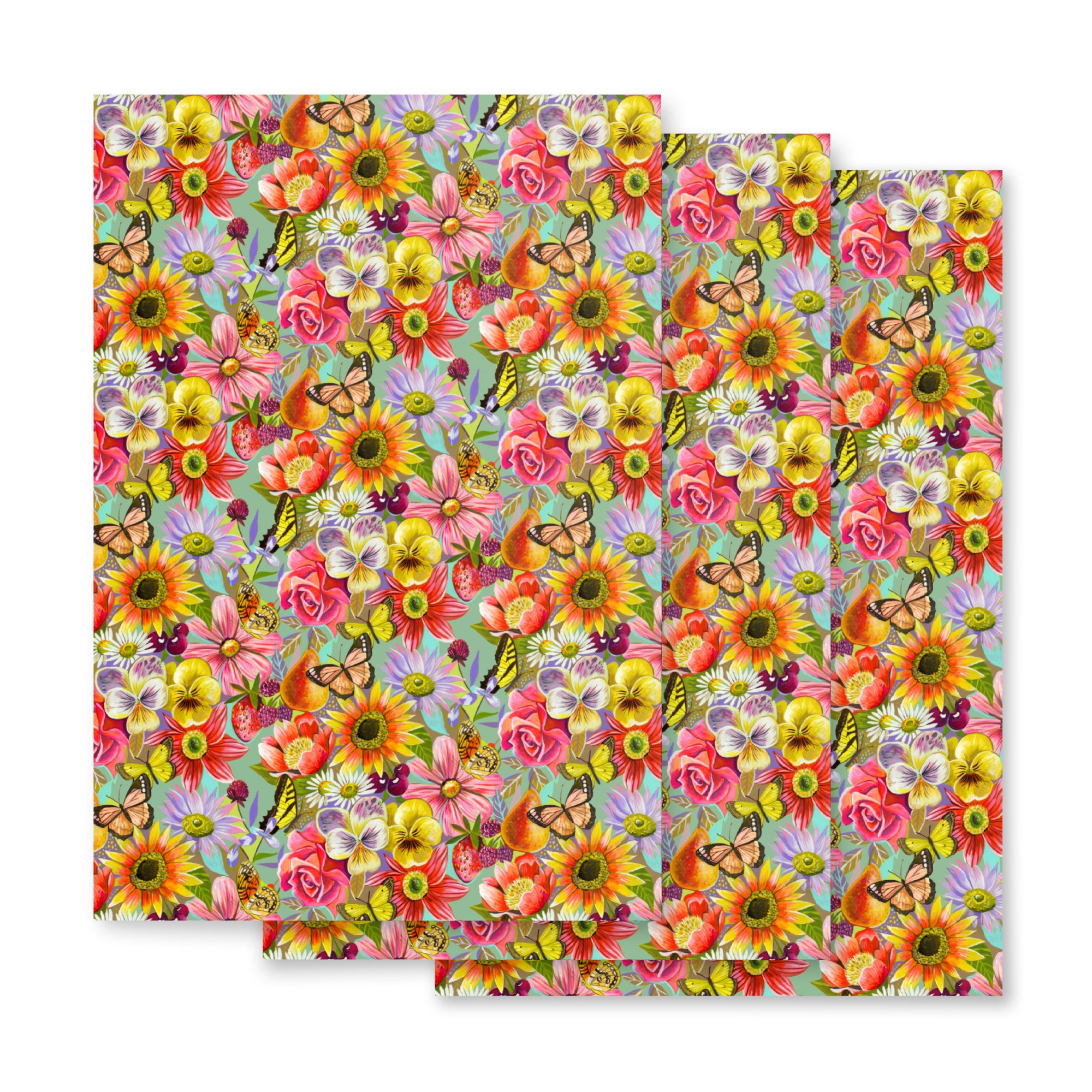 Bold Florals Wrapping Paper Sheets Default Title