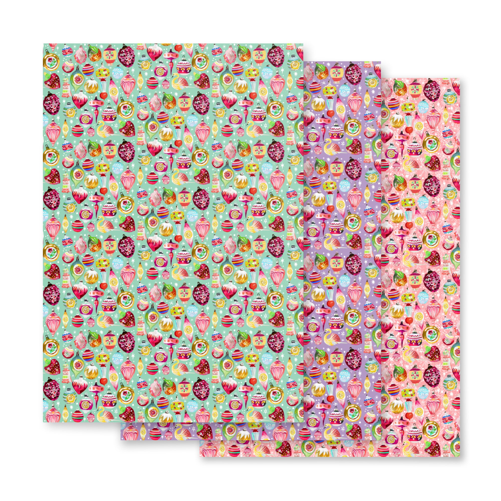 Vintage Ornaments Wrapping Paper Sheets Default Title