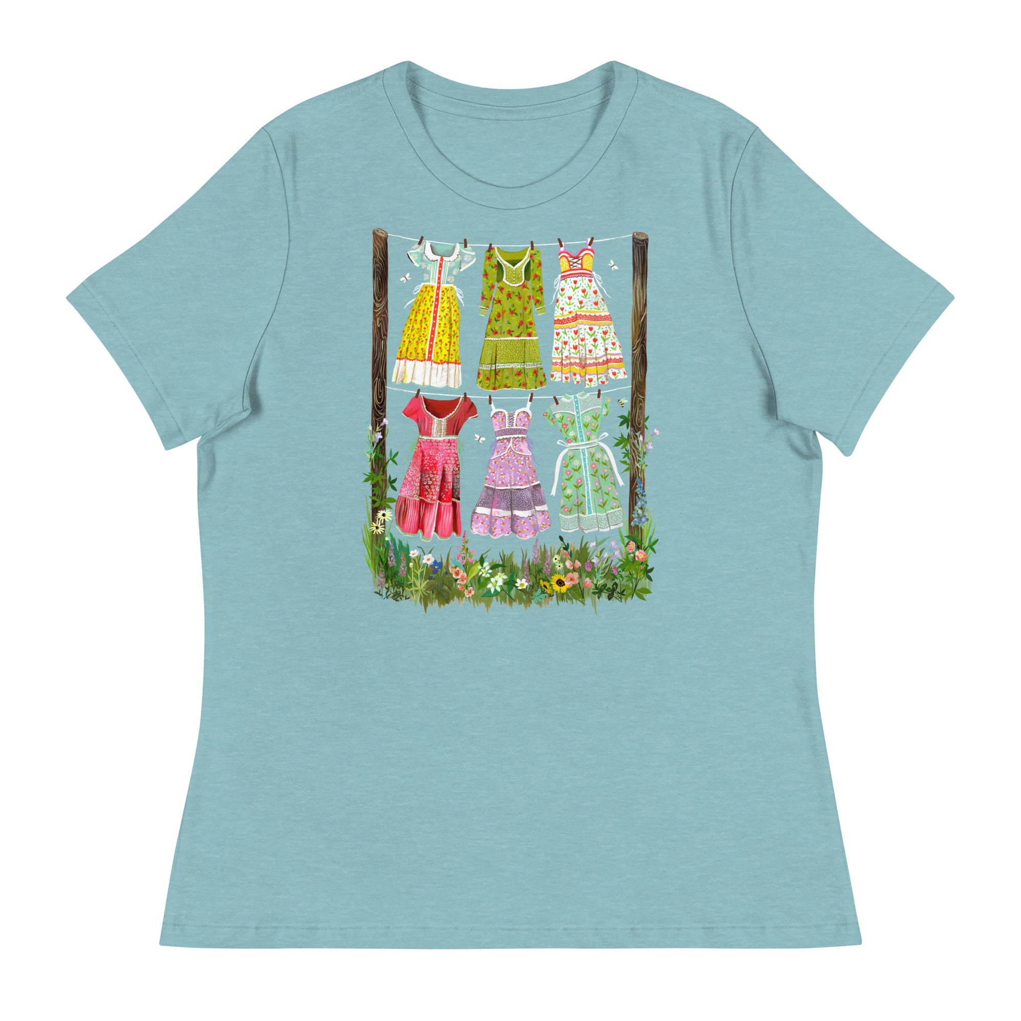 Dresses Women's Fit T-Shirt Heather Blue Lagoon