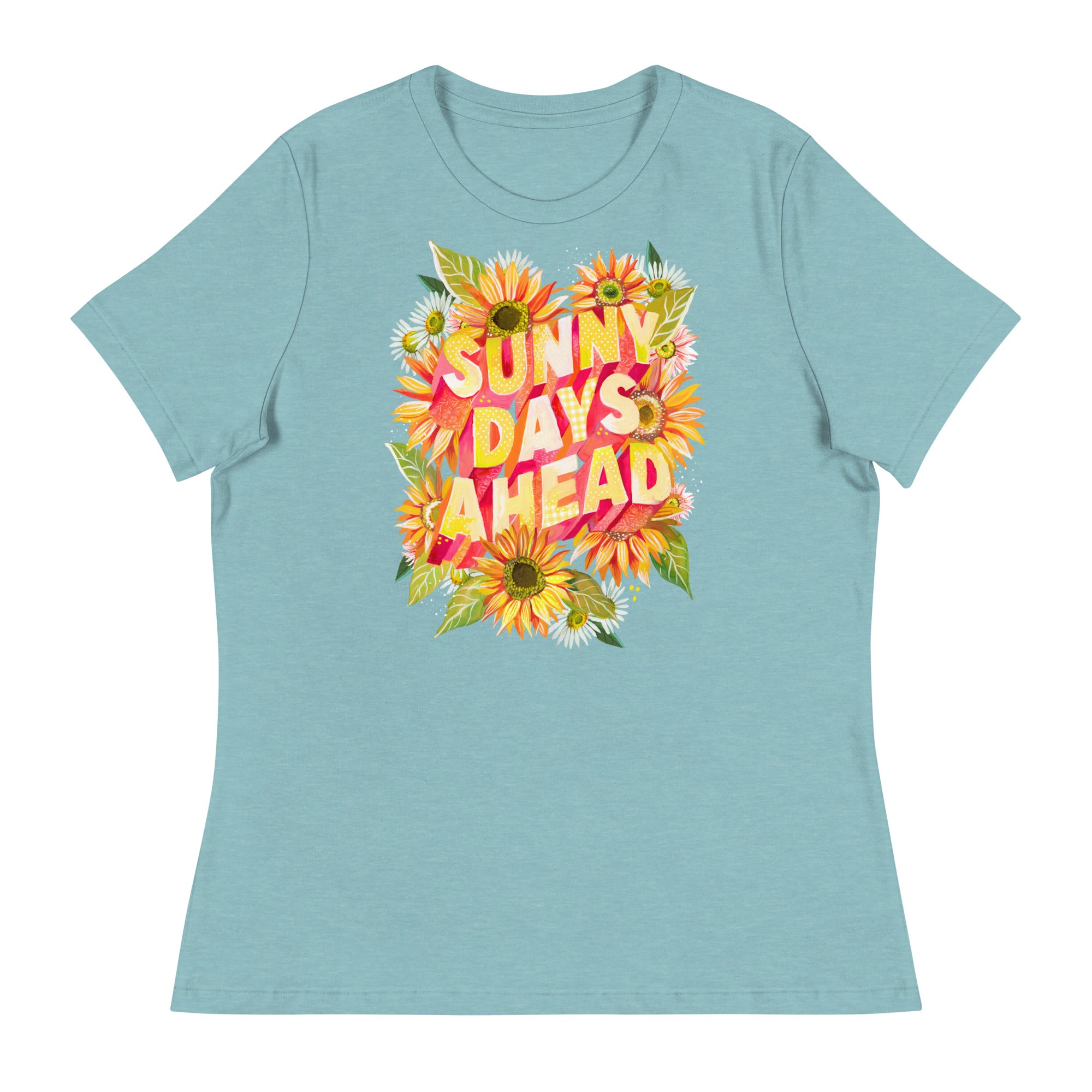 Sunny Days Tee T-Shirt Heather Blue Lagoon