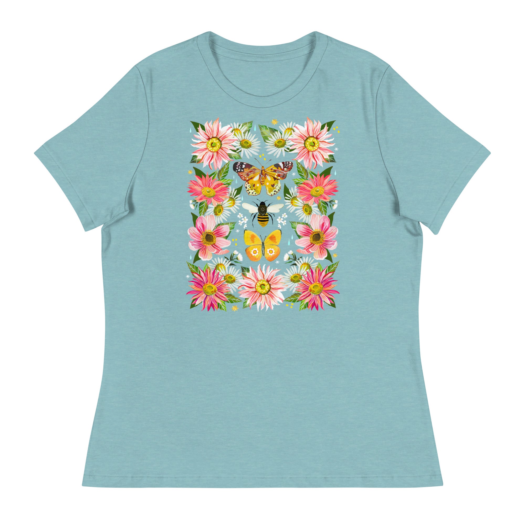 Sweet Meadow T-Shirt Heather Blue Lagoon