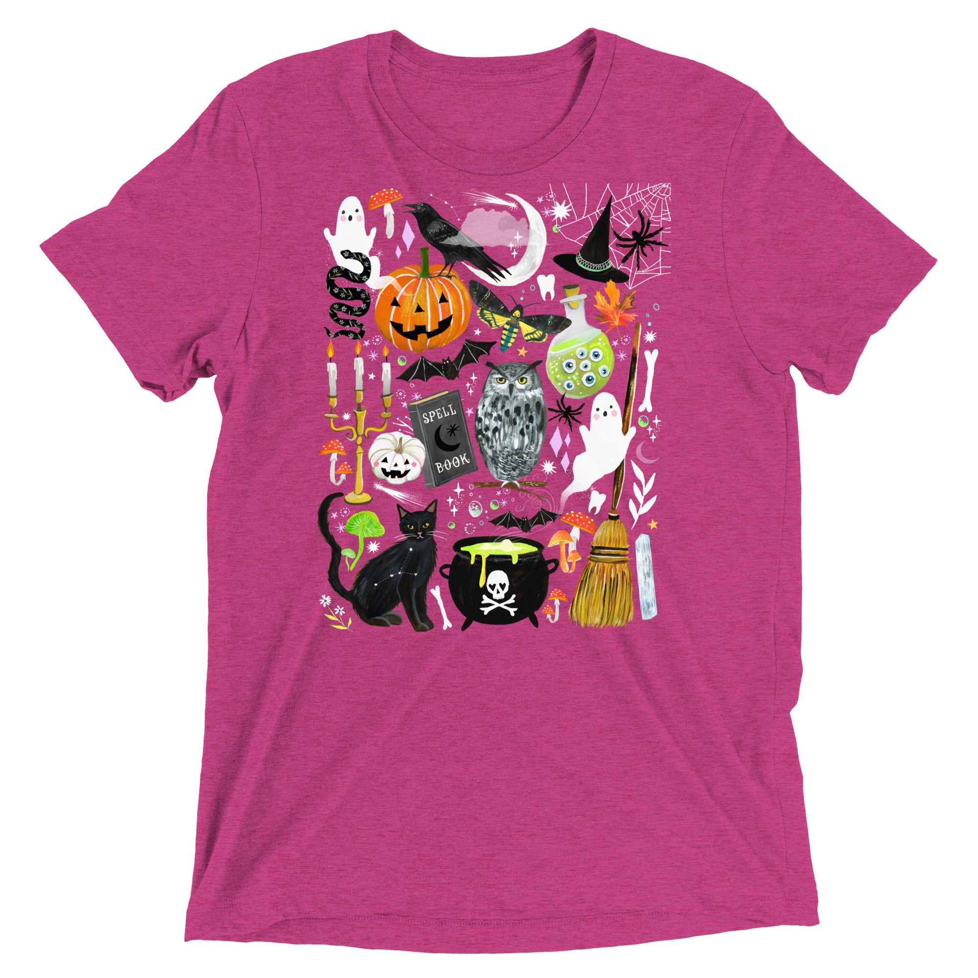 Tri-Blend Halloween T-Shirt Berry Triblend