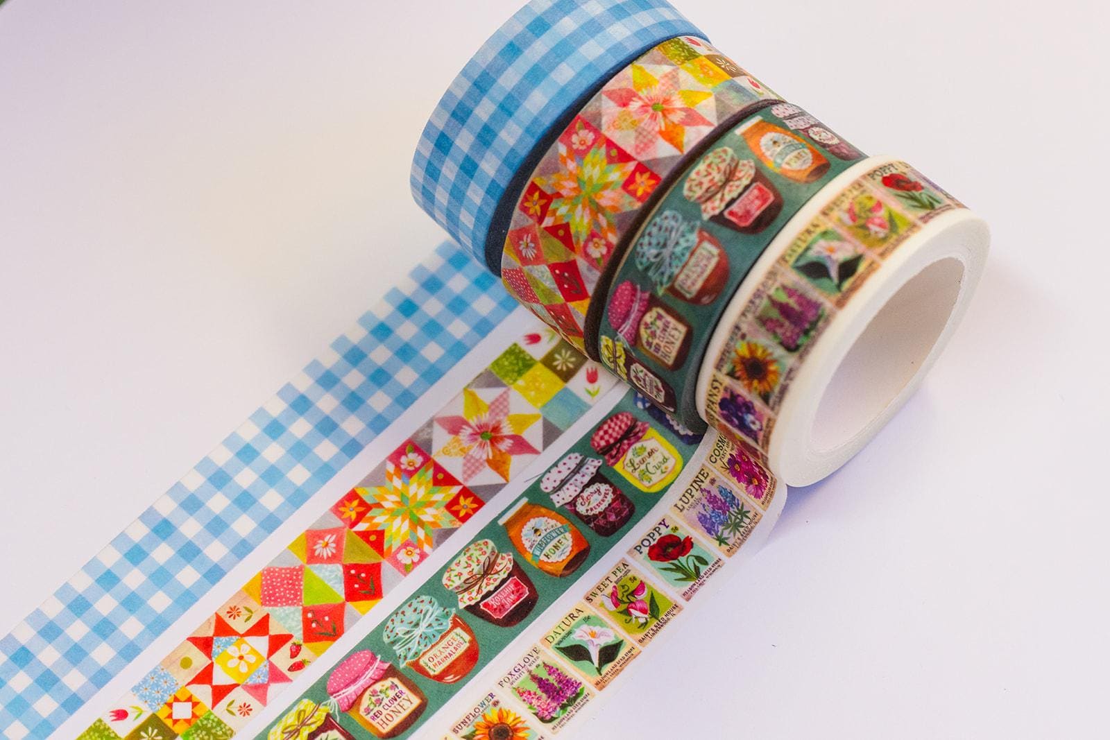 Homespun - 4-Pack Washi Tape Roll Set