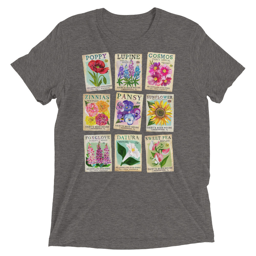 Seed Packet Tri-Blend T-Shirt Grey Triblend