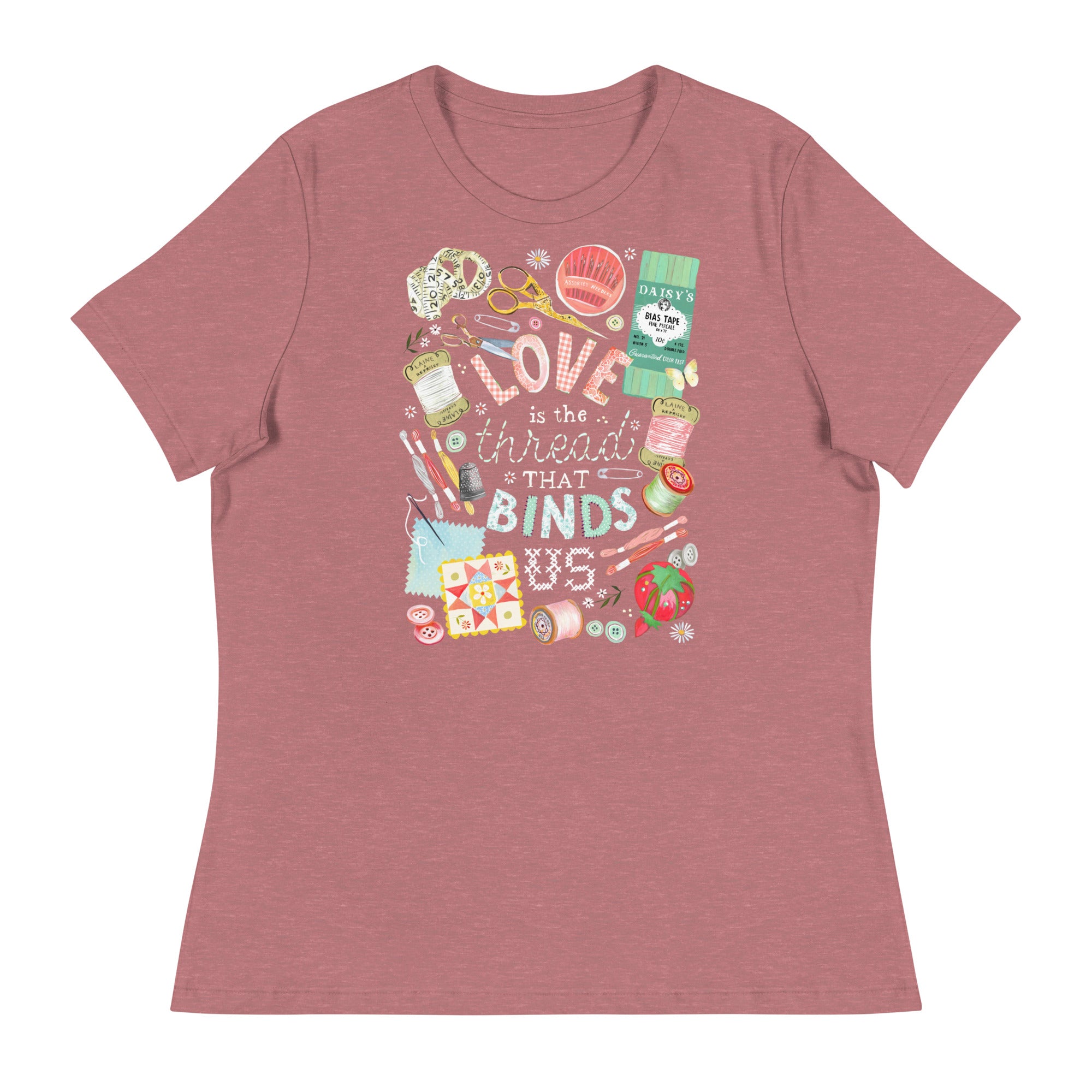 Love is The Thread T-Shirt Heather Mauve