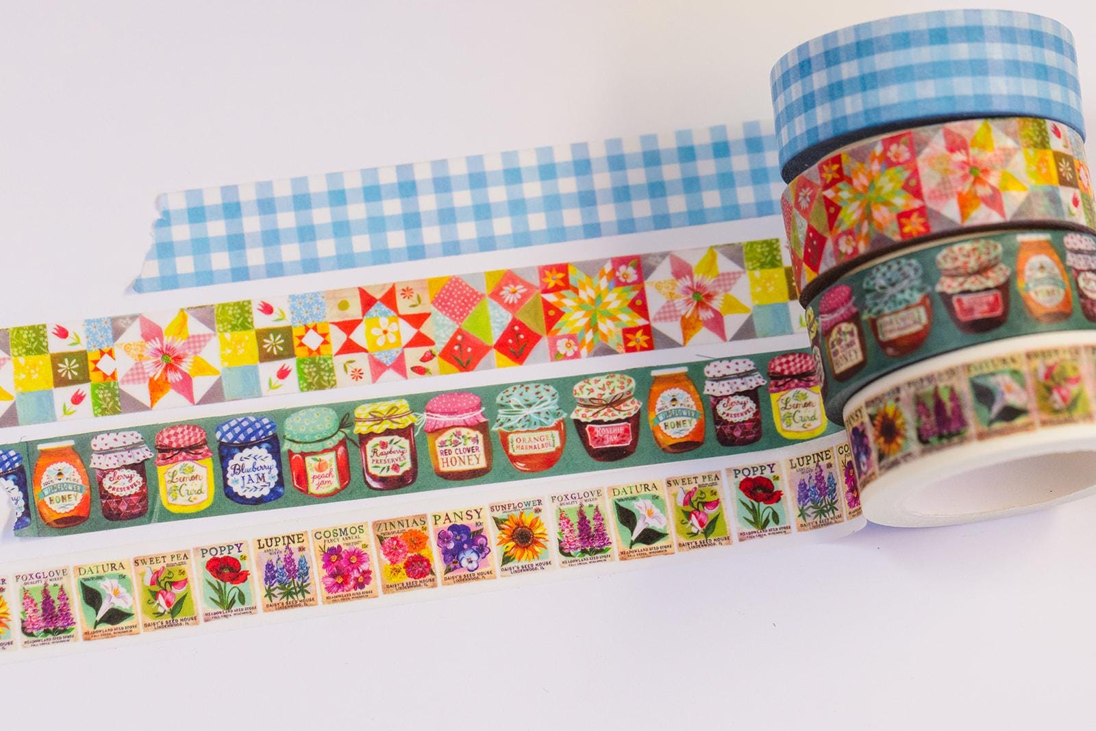 Homespun - 4-Pack Washi Tape Roll Set