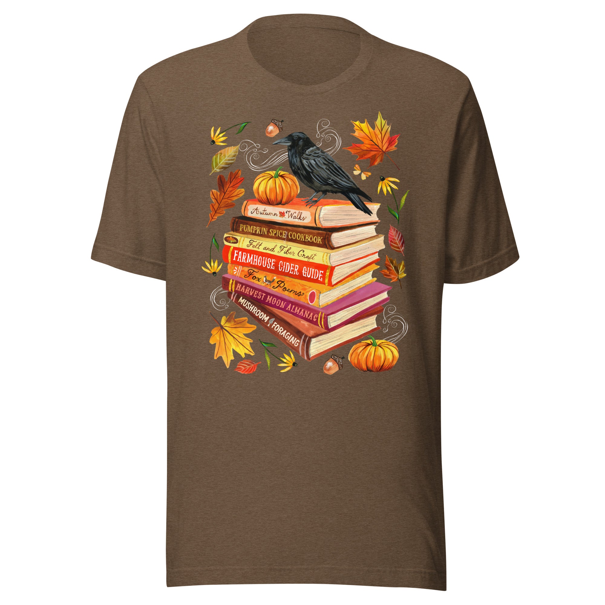Autumn Library T-Shirt Heather Brown