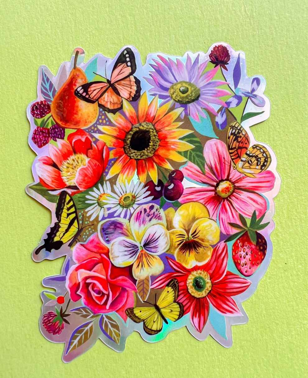Holographic Bouquet Sticker