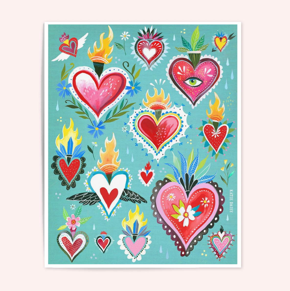 Hearts Aflame Art Print