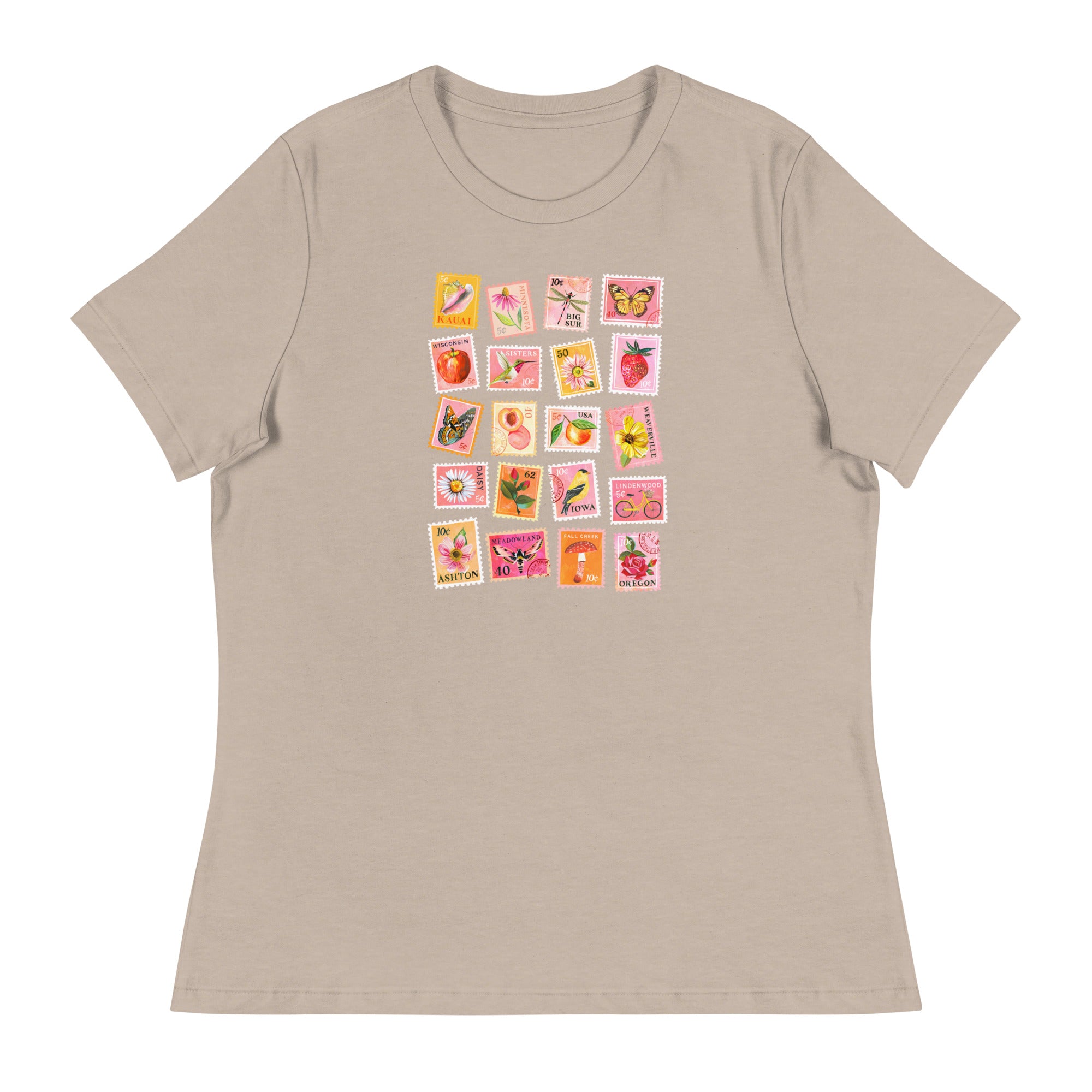 Stamp Collection T-Shirt Heather Stone