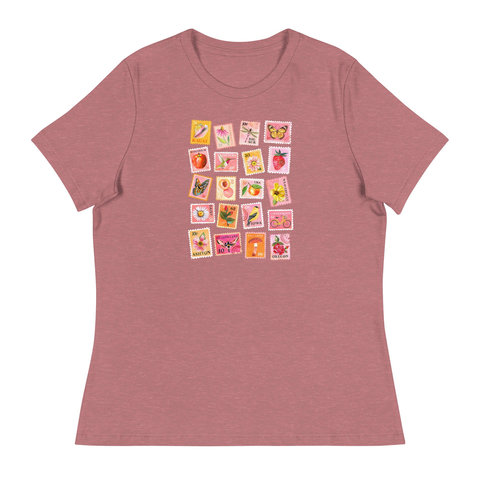 Stamp Collection T-Shirt Heather Mauve