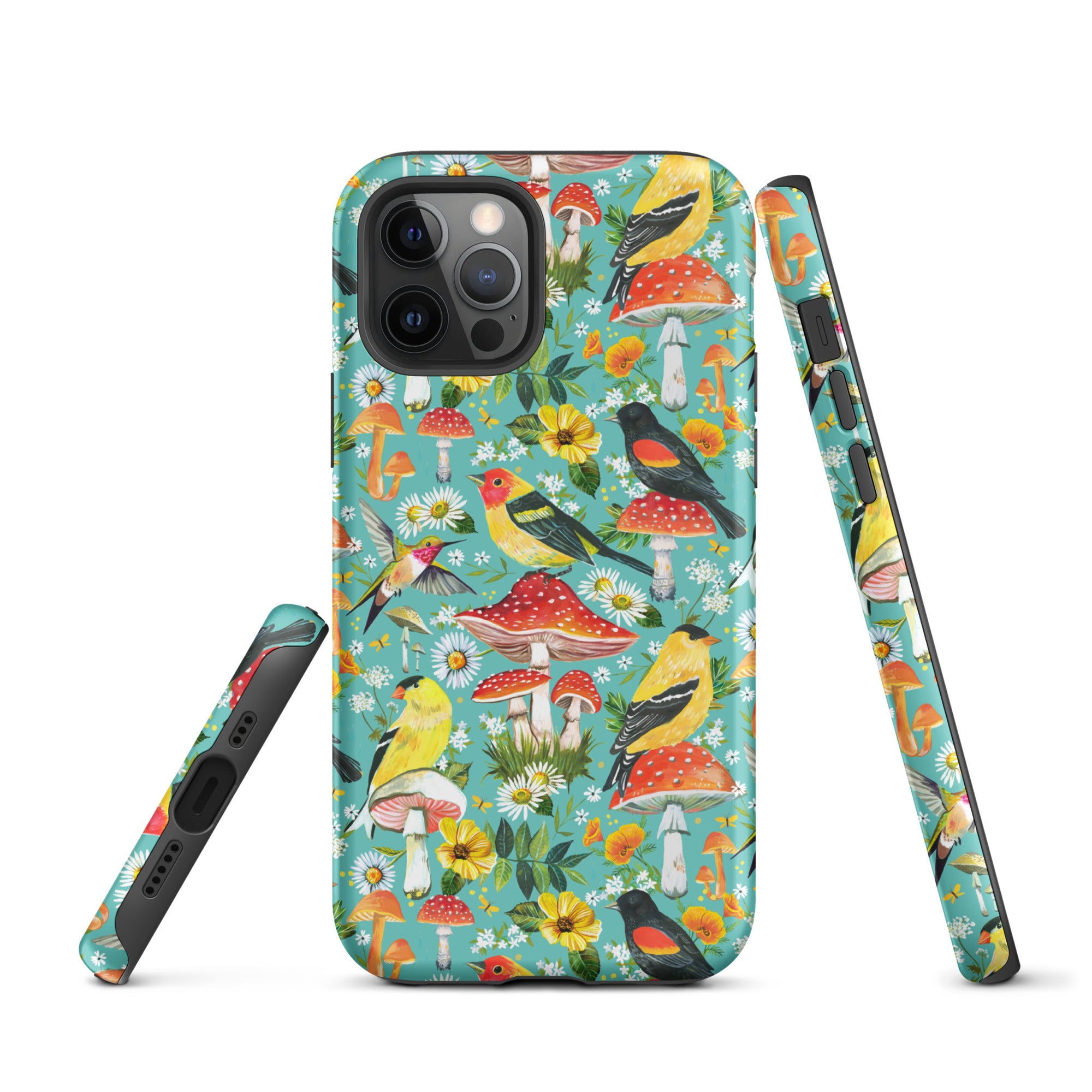 Birds and Mushrooms Tough Case for iPhone® iPhone 12 Pro