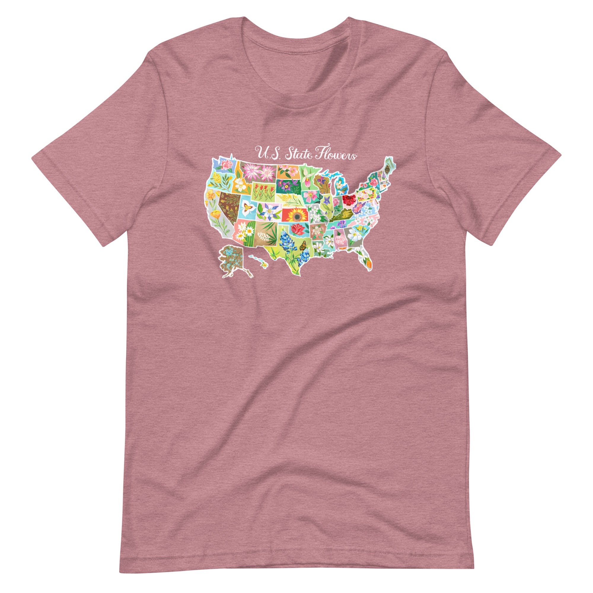 State Flowers T-Shirt Heather Orchid