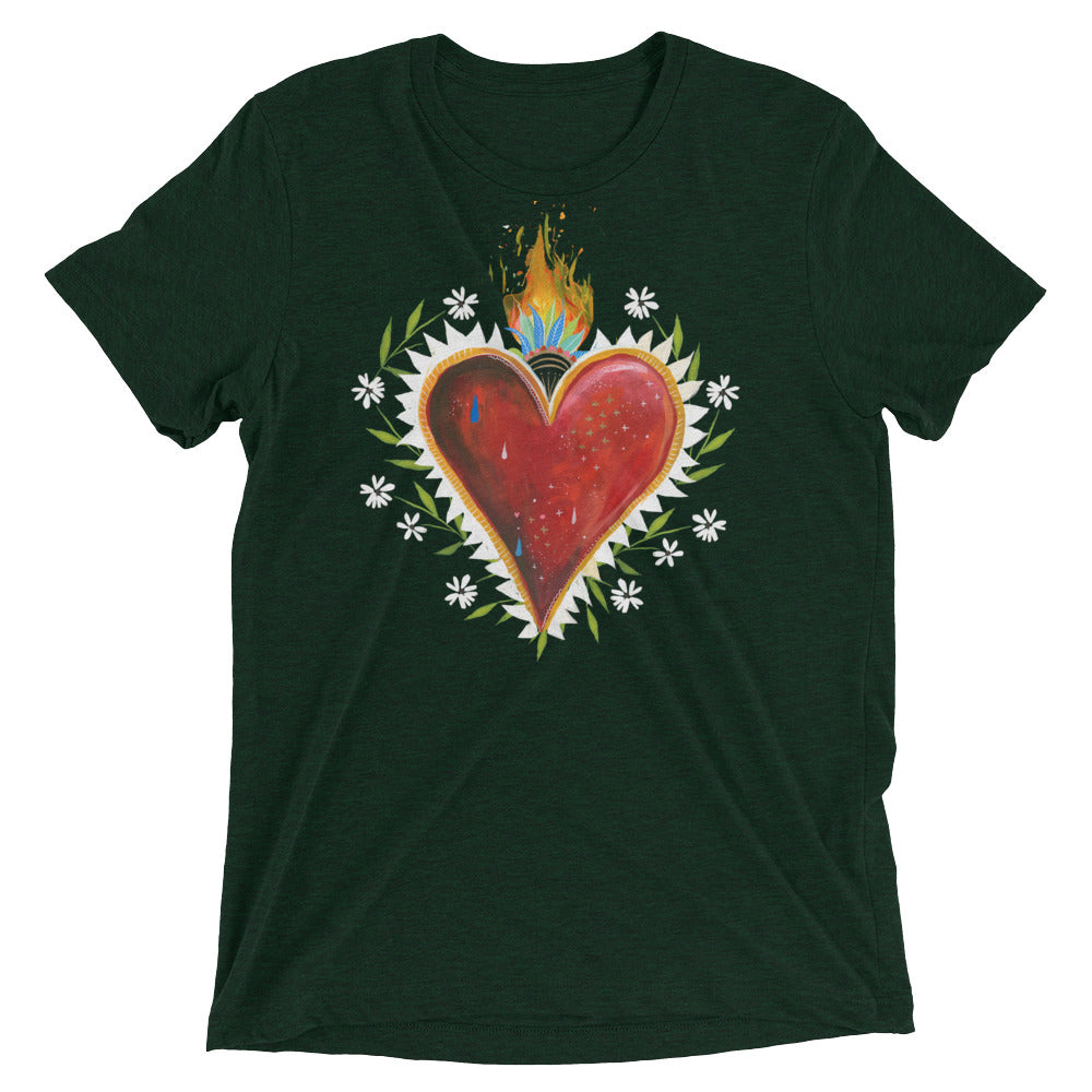 Sacred Heart Tri-Blend T-Shirt Emerald Triblend