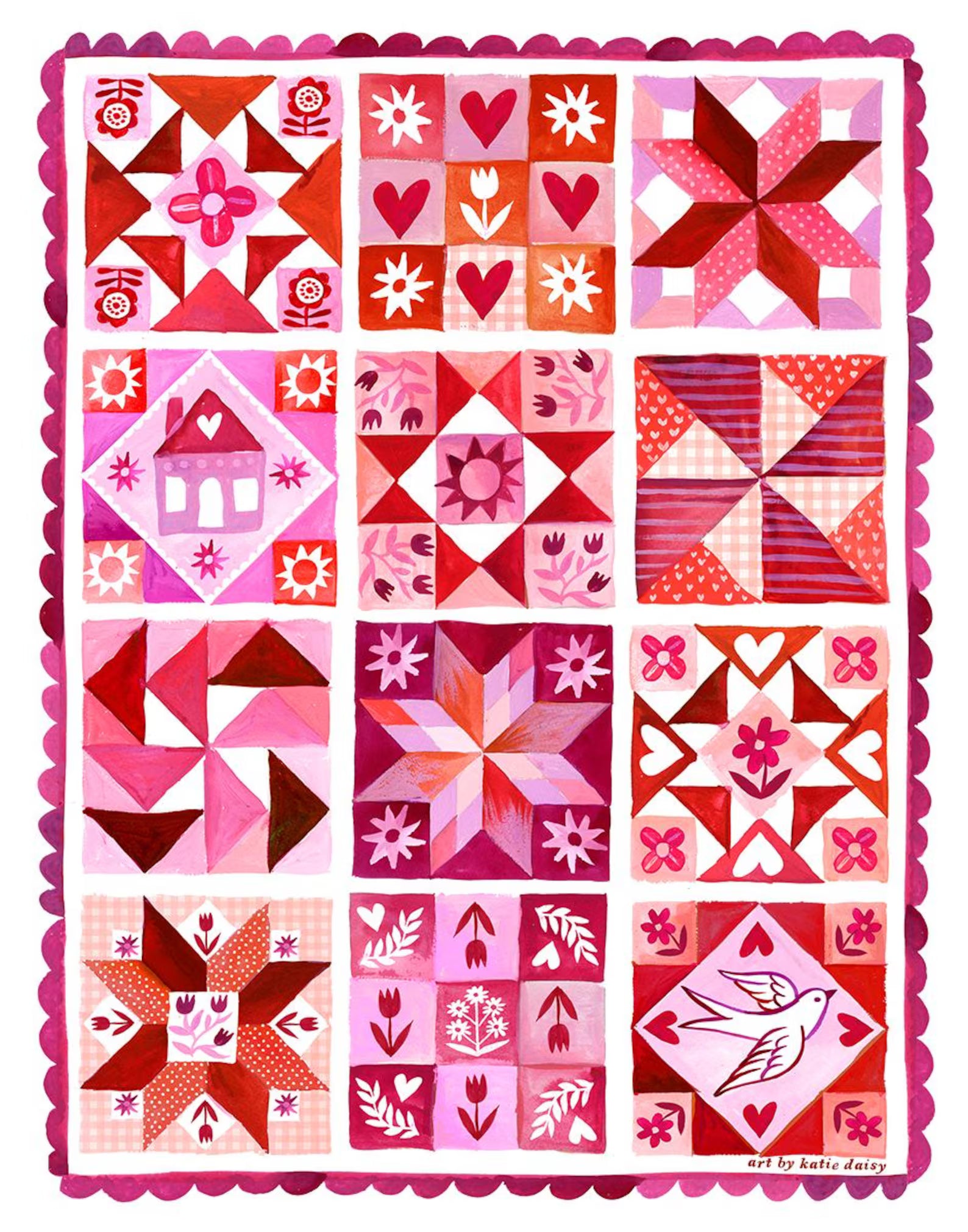 Stitched With Love Art Print