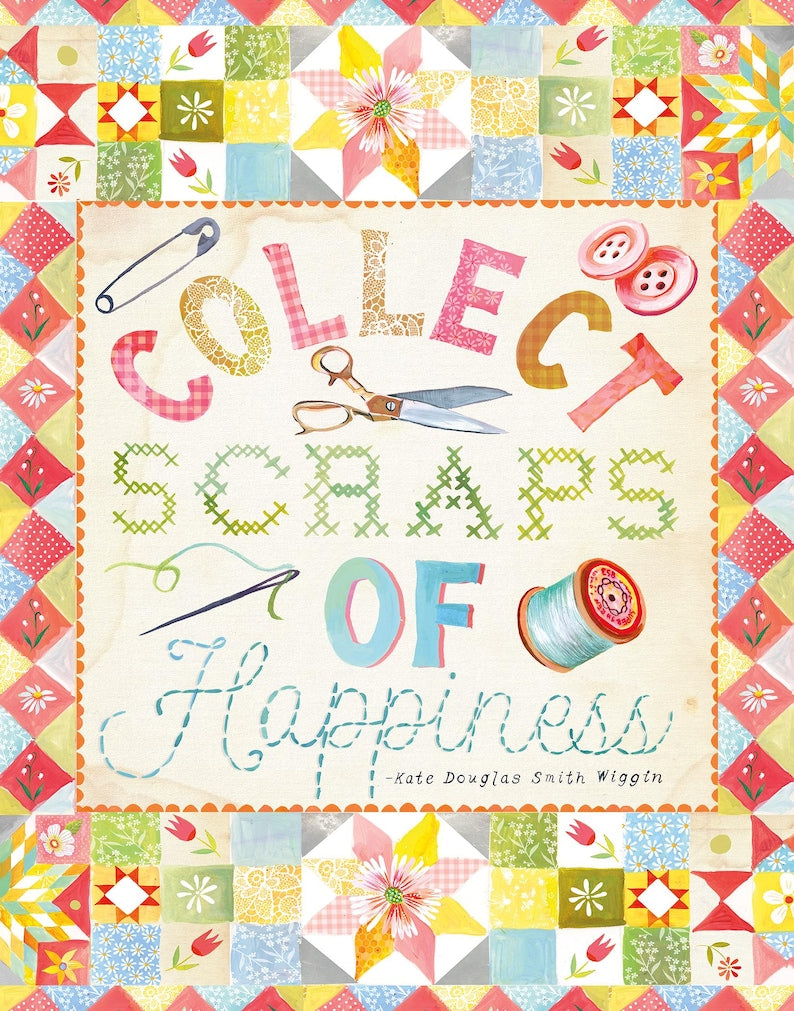 Scraps of Happiness Art Print