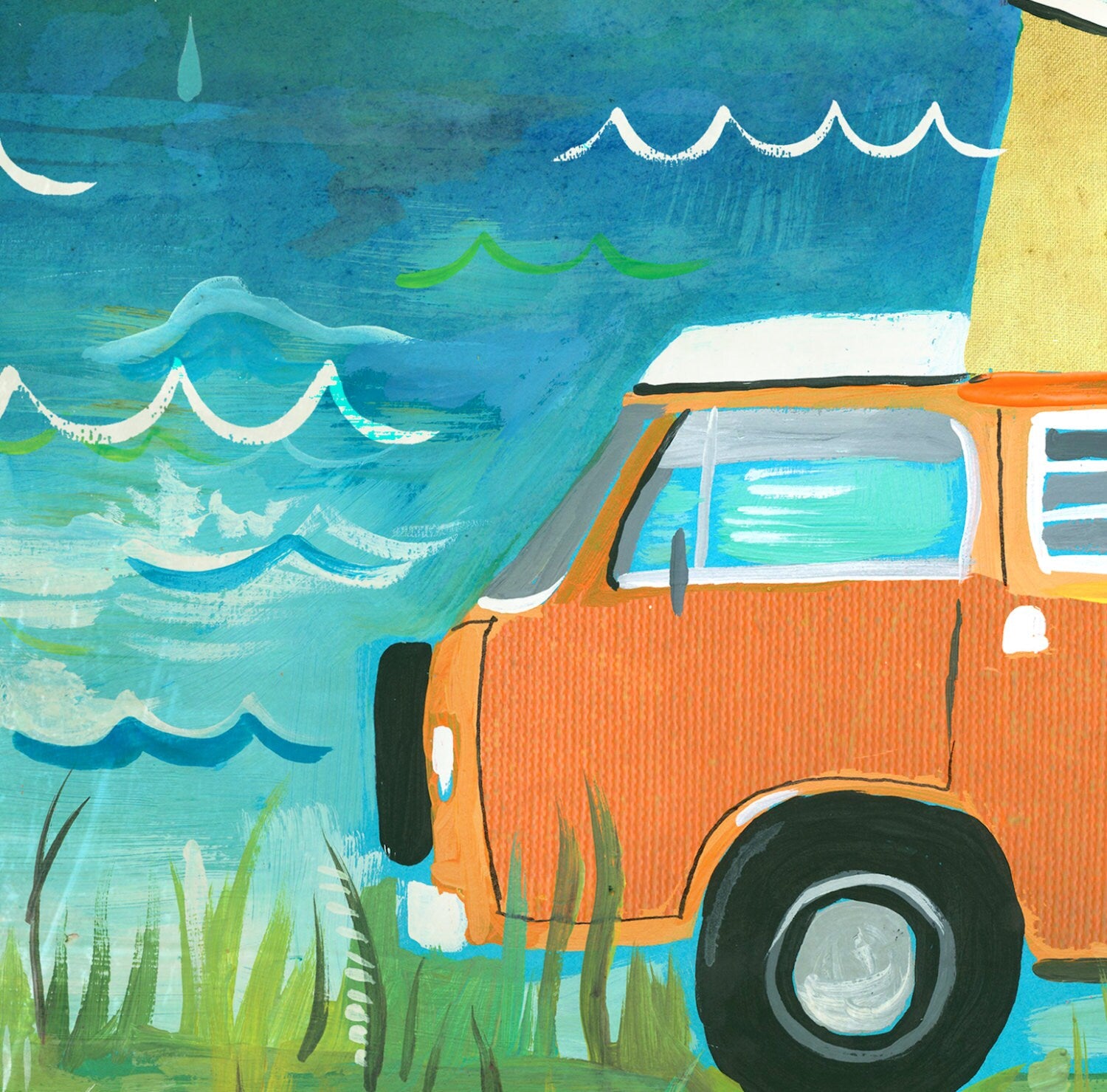 Daytrip VW Bus Art Print