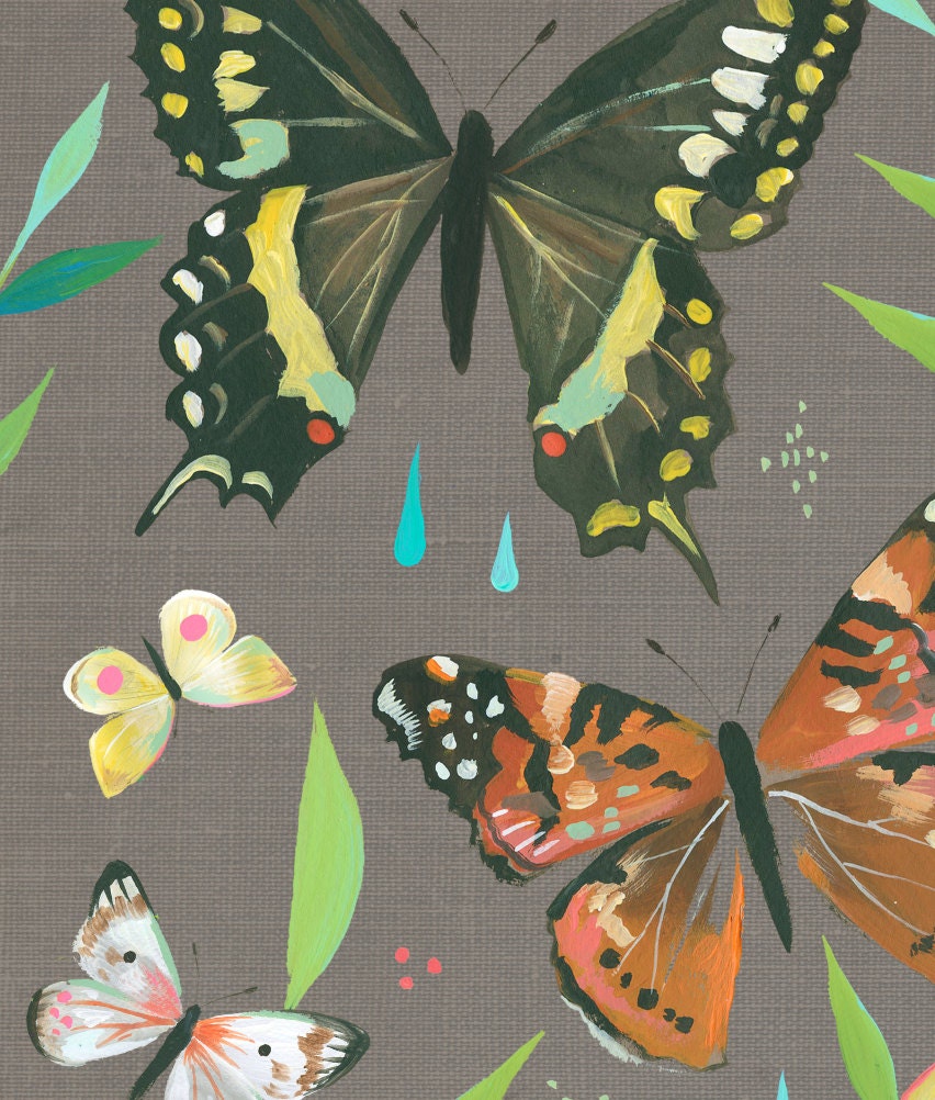 Butterfly Garden Art Print