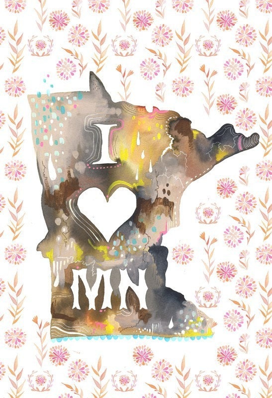 Minnesota State Art Print