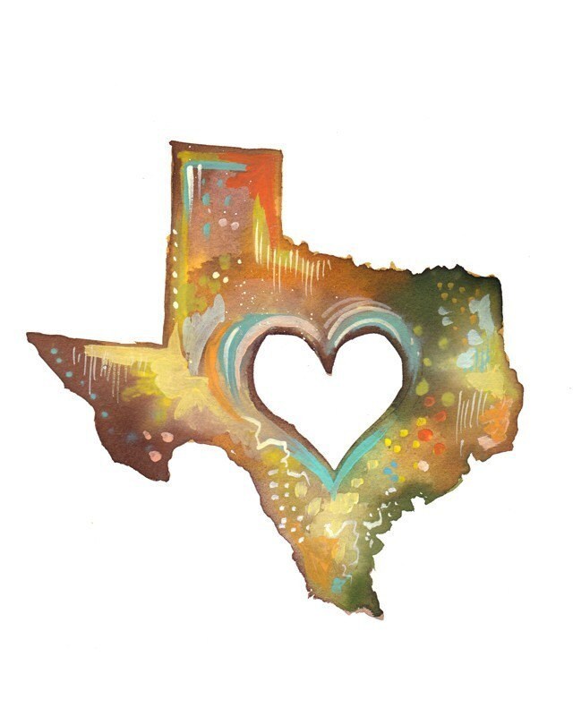 Texas Art Print