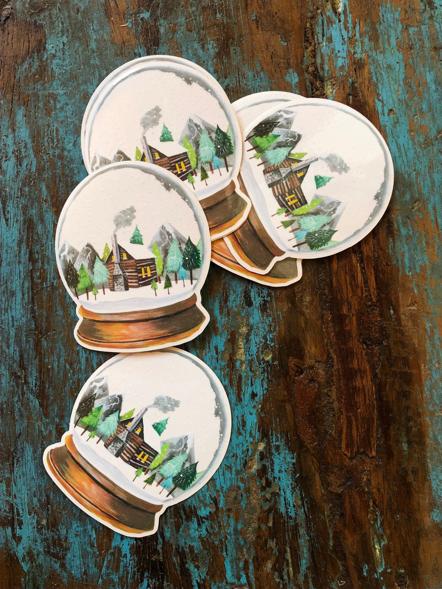 Clear Snow Globe Sticker