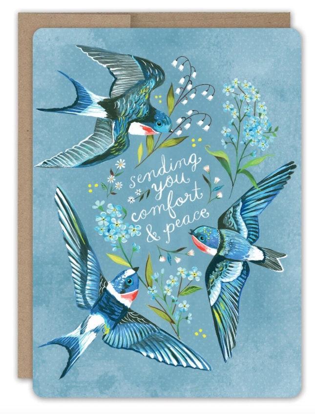 Swallows Sympathy Card