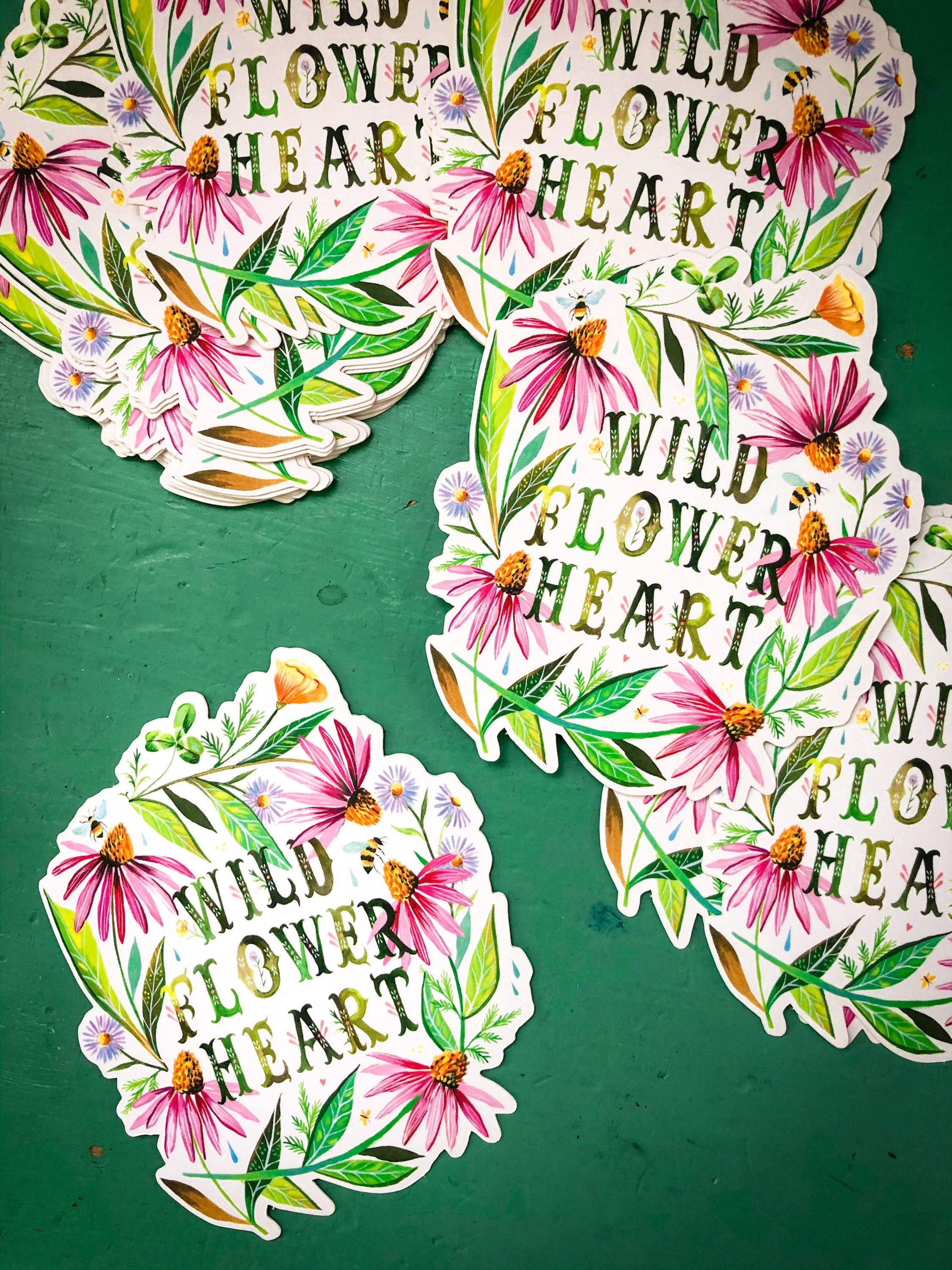 Wildflower Heart - Matte Sticker
