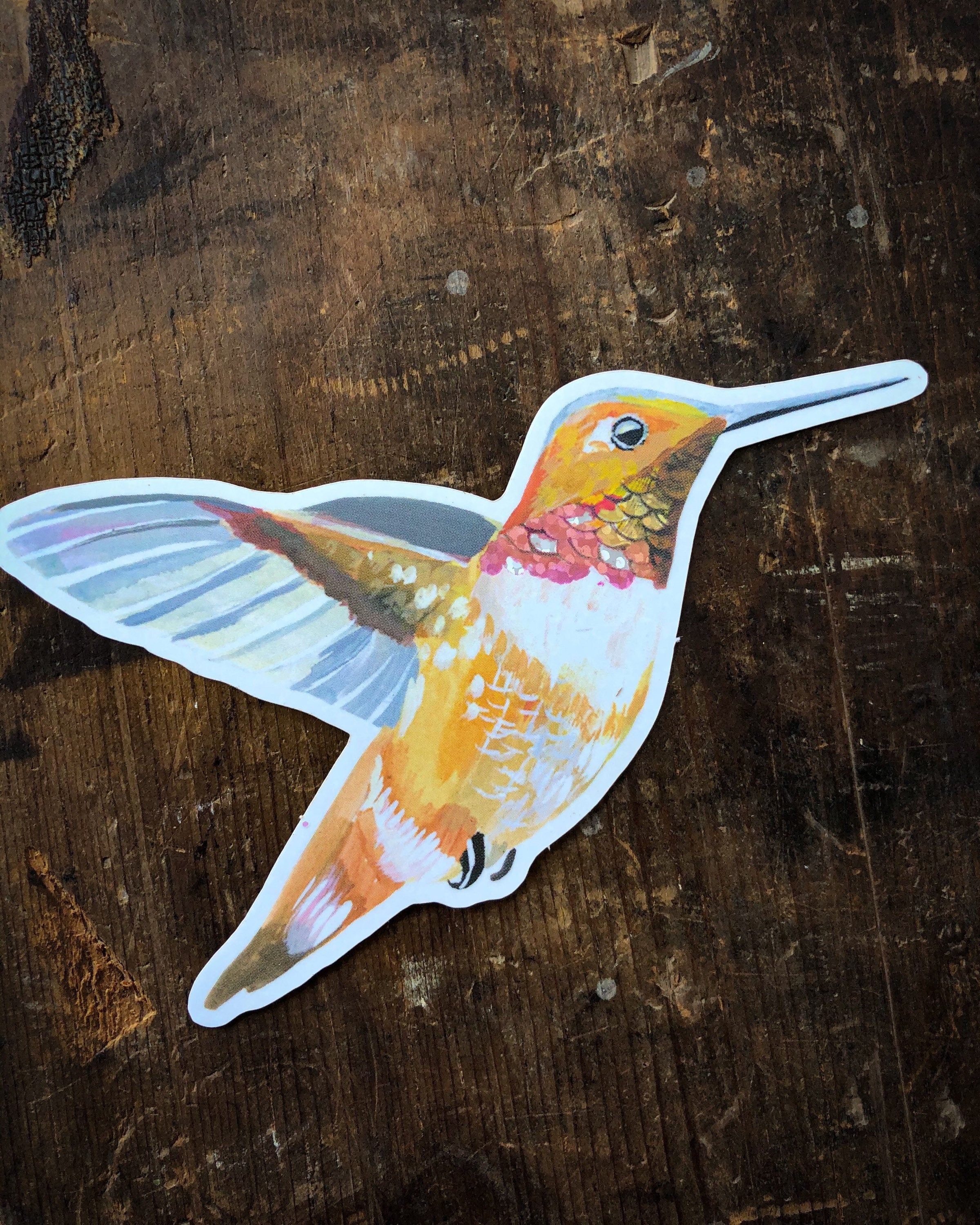 Rufous Hummingbird Matte Sticker
