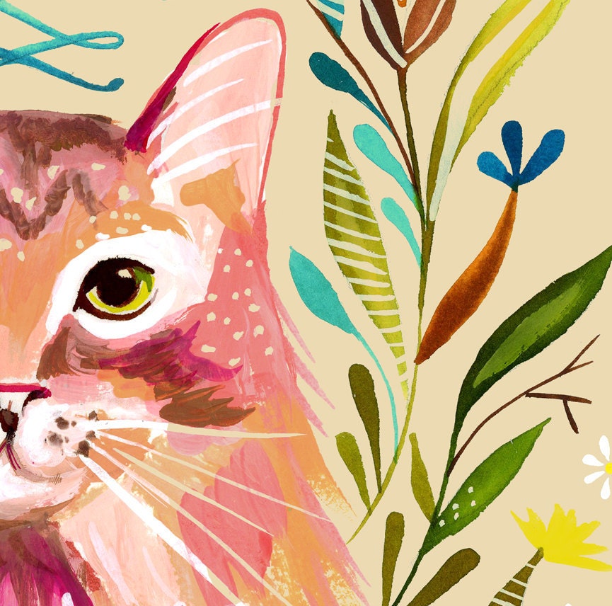 Prairie Cat Art Print